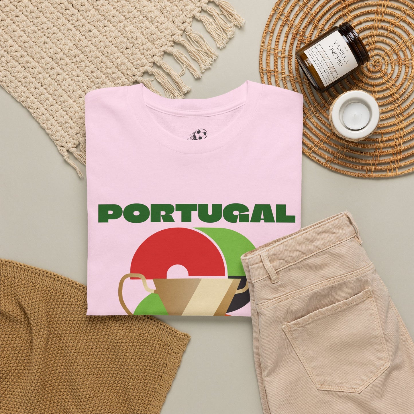 Portugal Football T-Shirt - Unisex Portugal Soccer Fan Tee with Flag (2026)