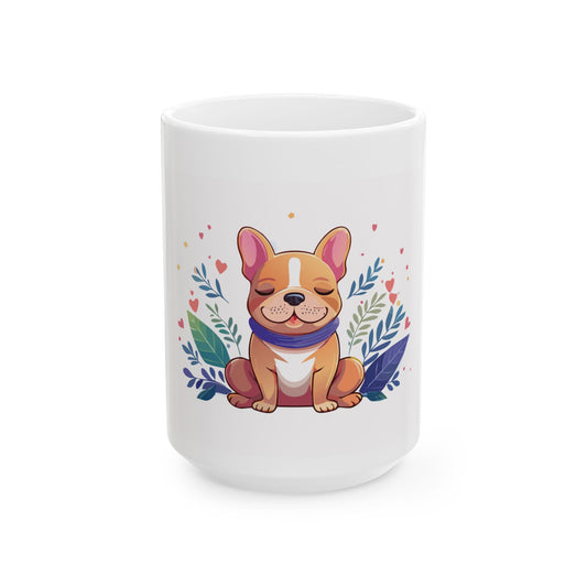 Cute French Bulldog Ceramic Mug, Dog Lover Gift, Coffee Mug for Pet Owners, Cute Dog Mug, Animal Lover Present, Gift for Dog Moms