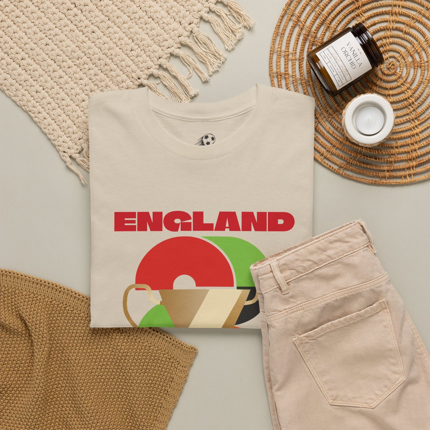 England Football T-Shirt - Unisex England Soccer Fan Tee with Flag (2026)