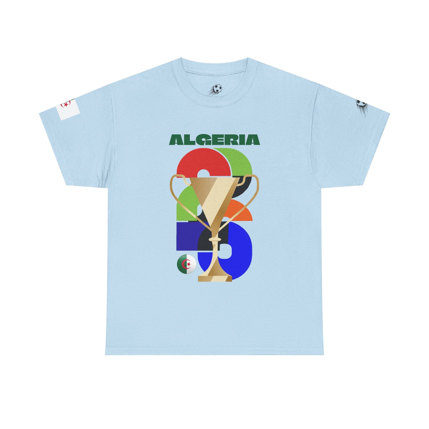 Algeria Football T-Shirt - Unisex Algeria Soccer Fan Tee with Flag (2026)