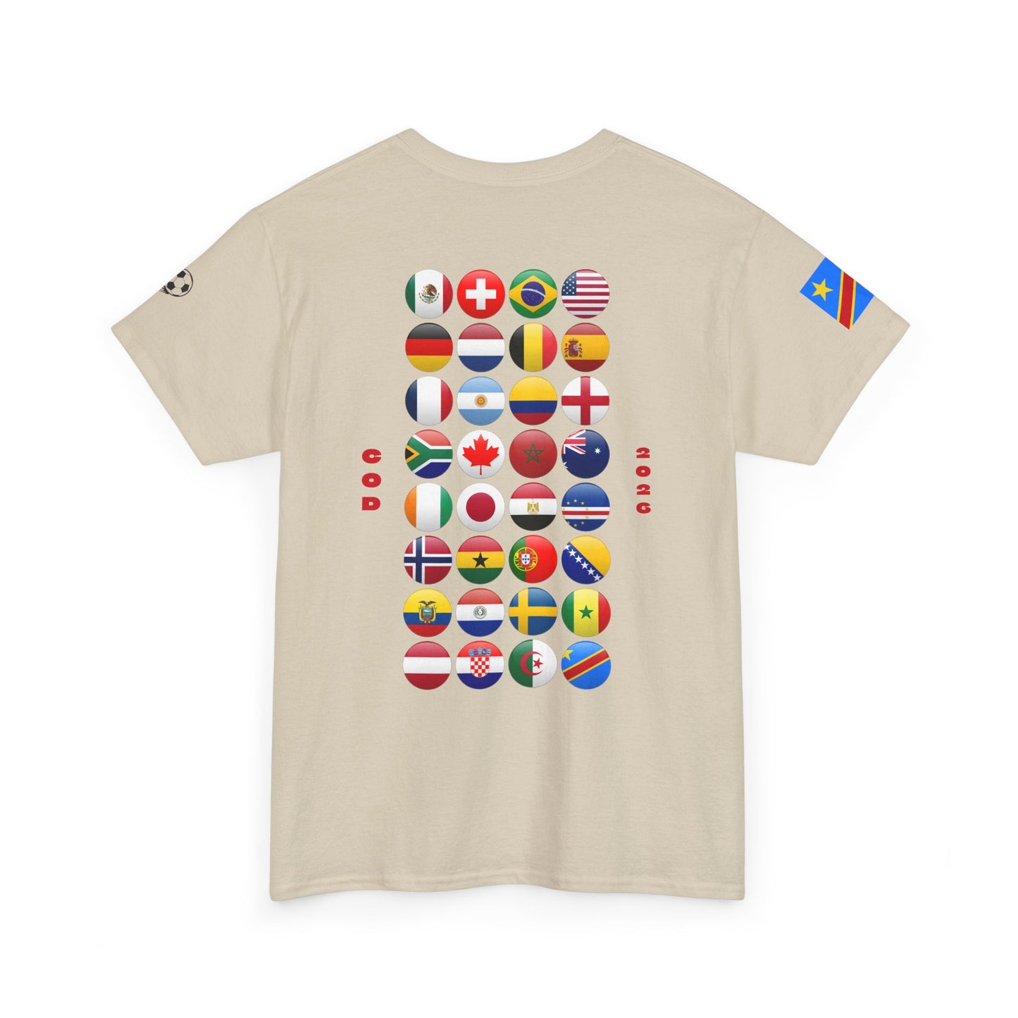 DR Congo Football T-Shirt - Unisex DR Congo Soccer Fan Tee with Flag (2026)