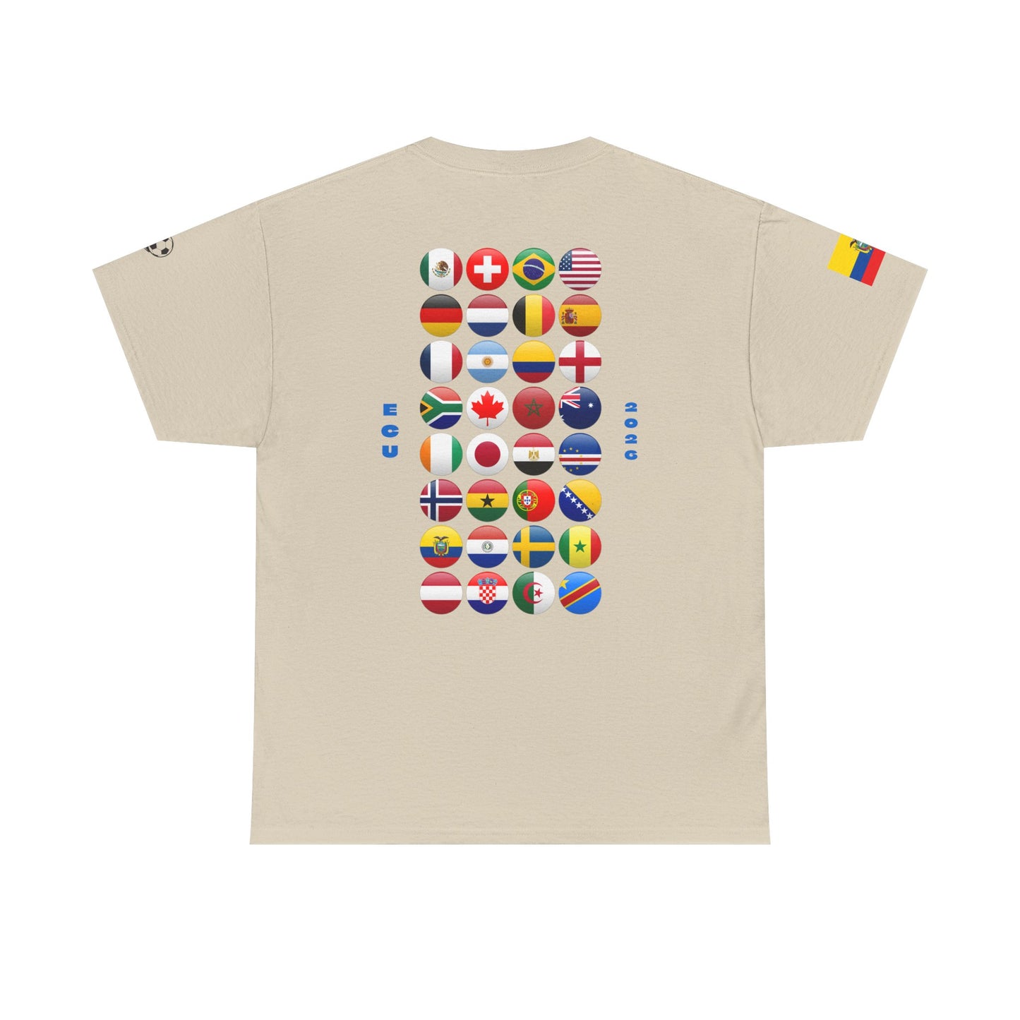 Ecuador Football T-Shirt - Unisex Ecuador Soccer Fan Tee with Flag (2026)