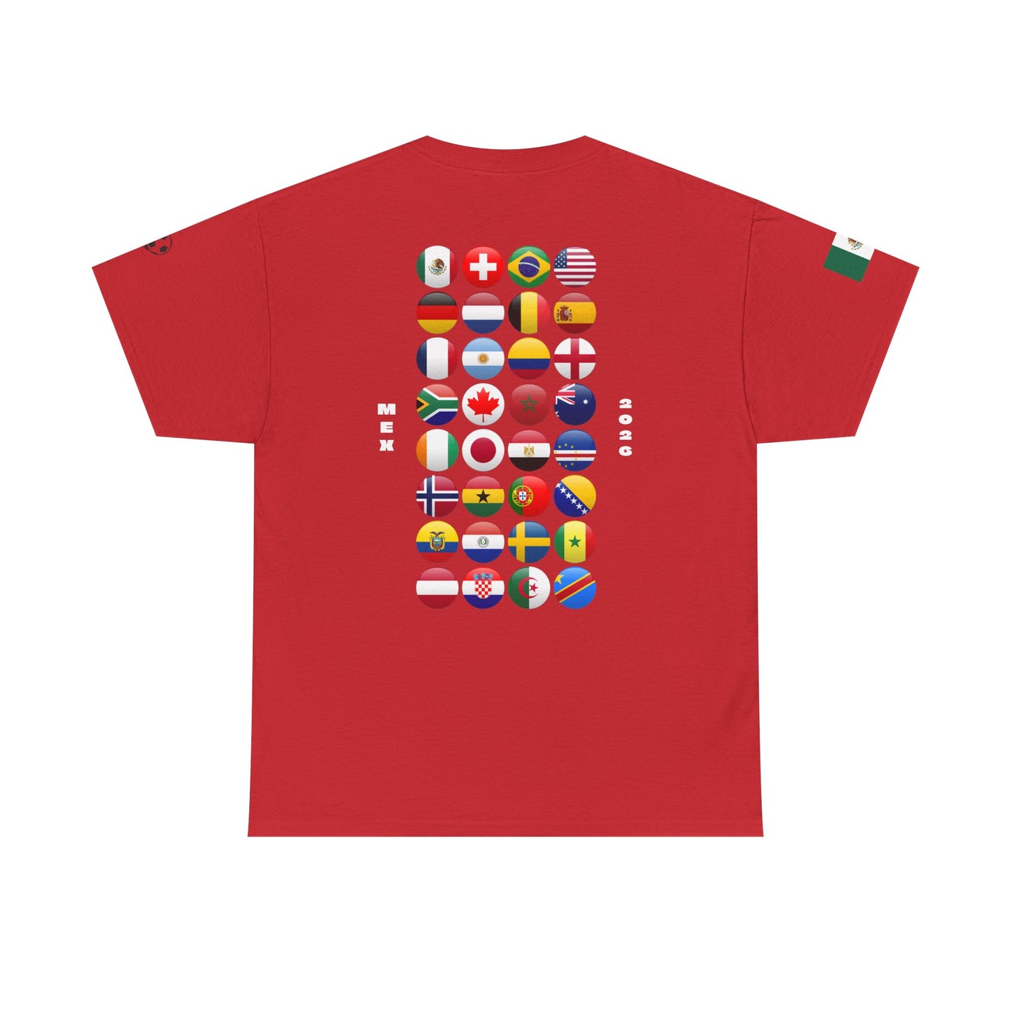 Mexico Football T-Shirt - Unisex Mexico Soccer Fan Tee with Flag (2026)