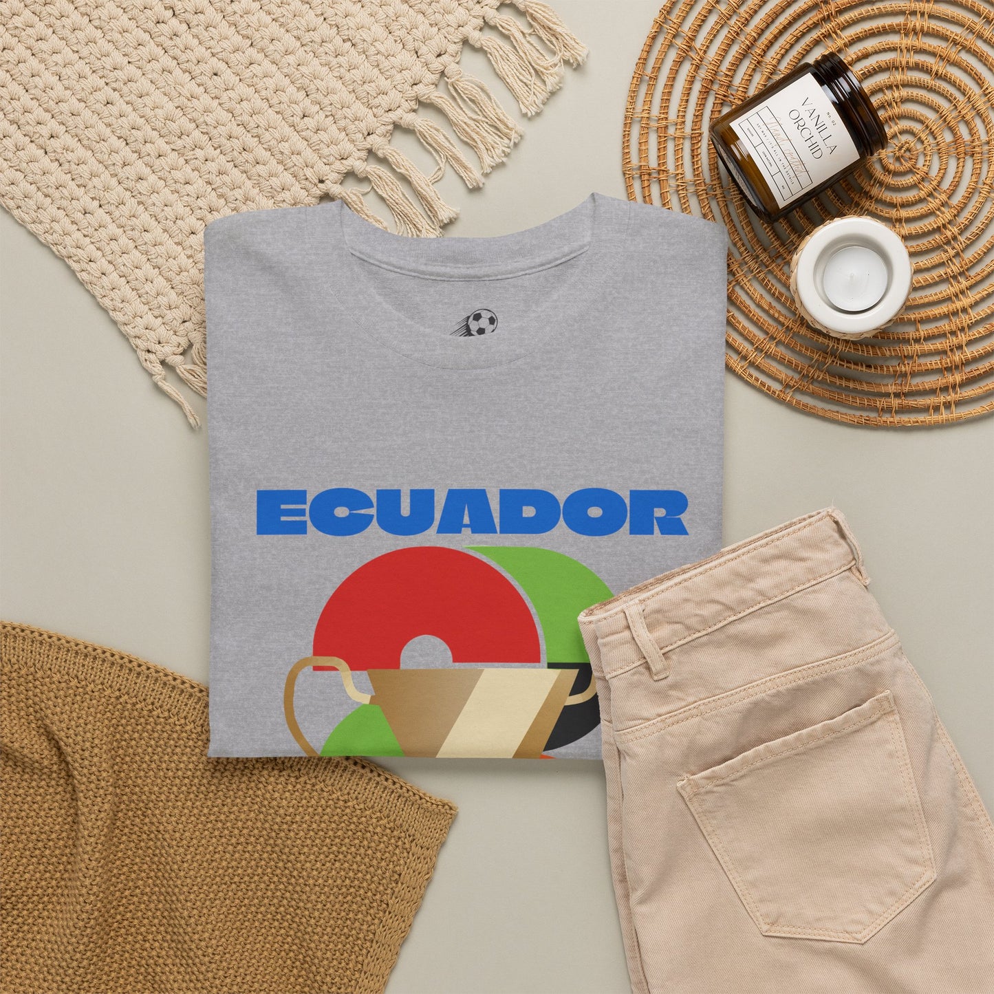 Ecuador Football T-Shirt - Unisex Ecuador Soccer Fan Tee with Flag (2026)