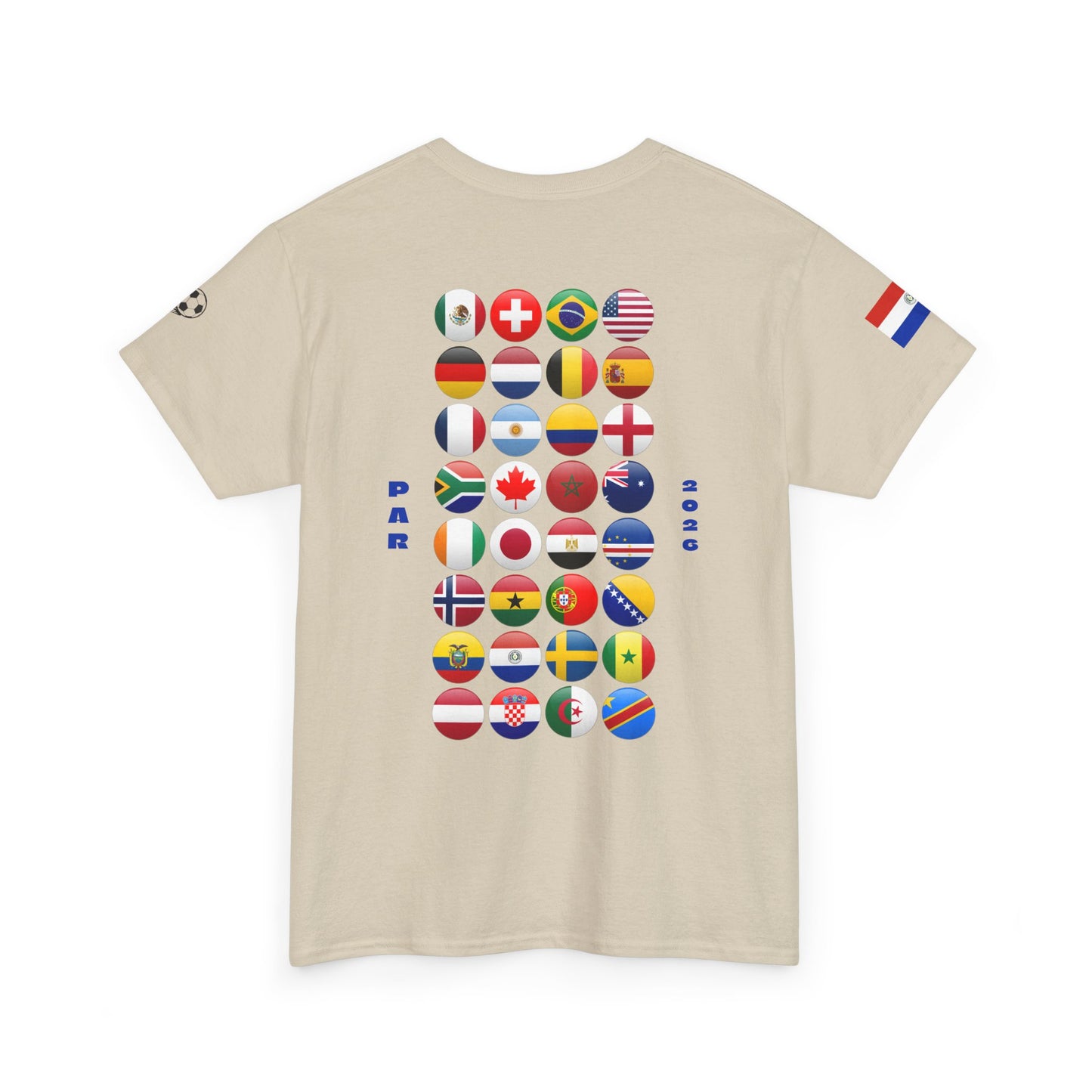Paraguay Football T-Shirt - Unisex Paraguay Soccer Fan Tee with Flag (2026)
