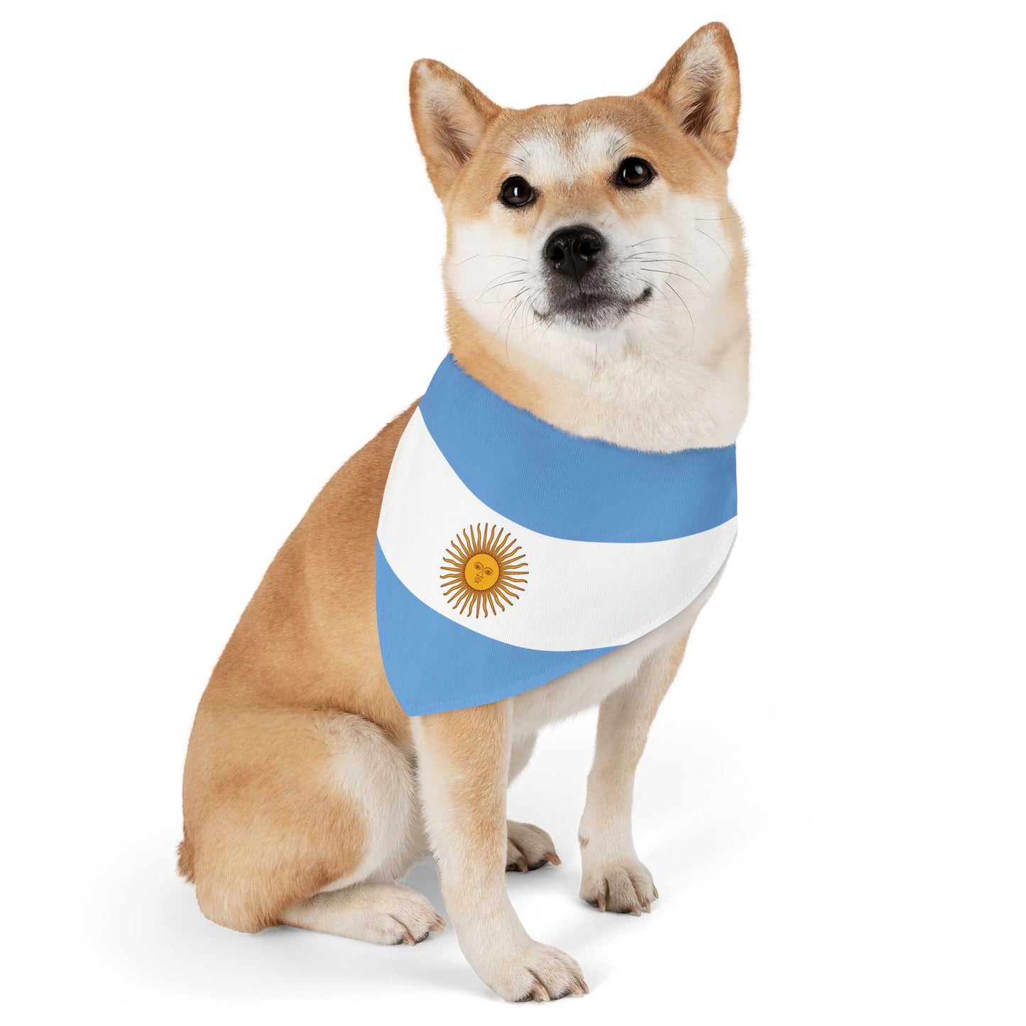 Argentina Soccer Dog Bandana — Argentine Flag Snap-On Pet Bandana, Fan Gear