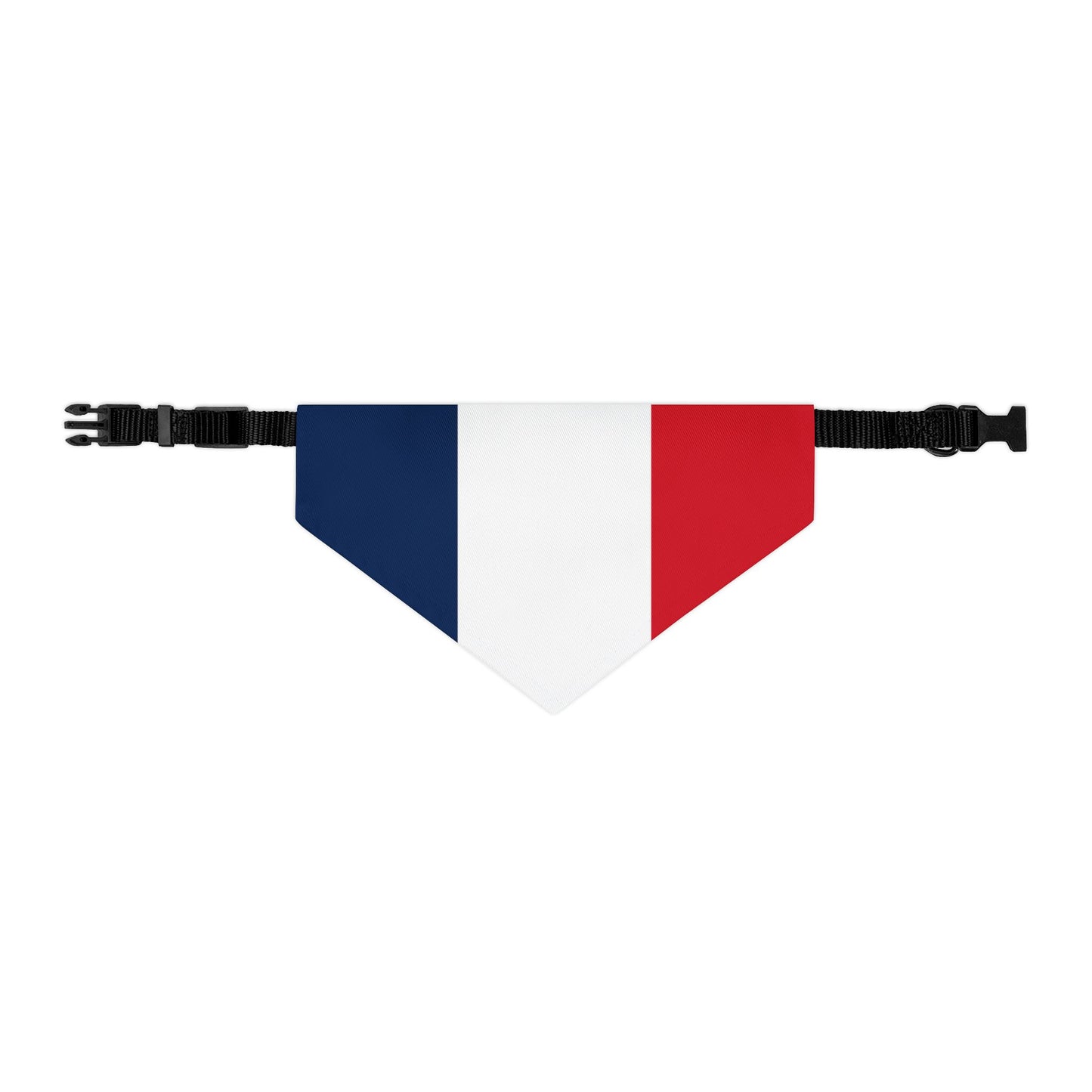 France Soccer Dog Bandana — French Flag Snap-On Pet Bandana, Fan Gear