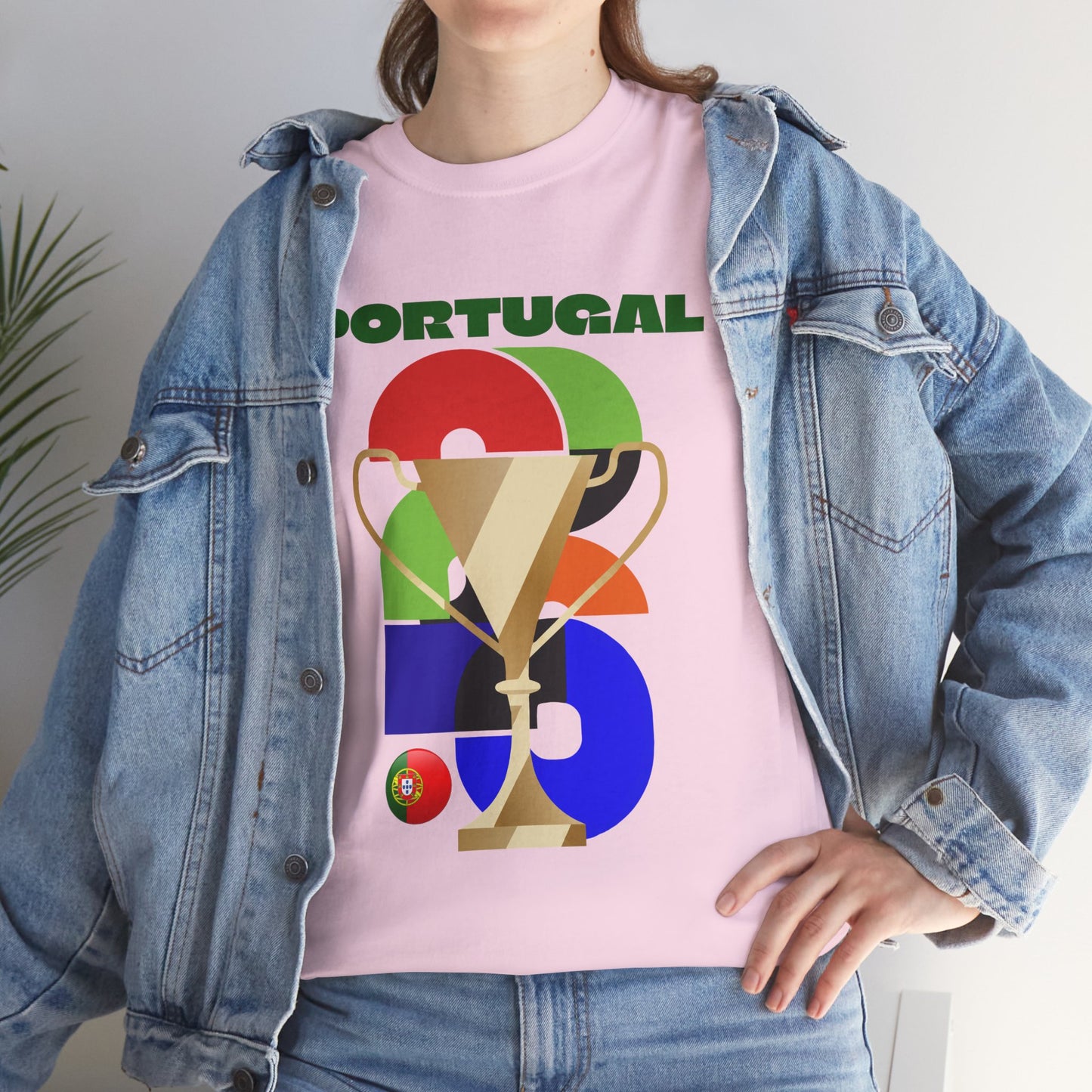 Portugal Football T-Shirt - Unisex Portugal Soccer Fan Tee with Flag (2026)