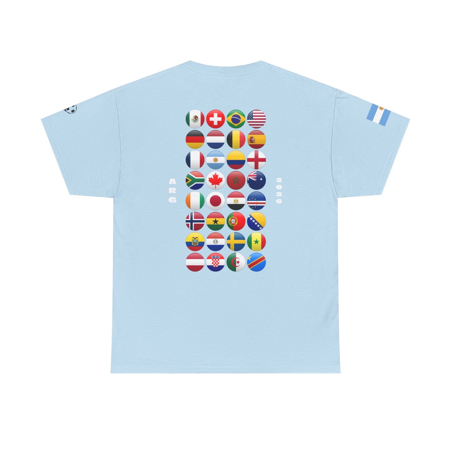 Argentina Football T-Shirt - Unisex Argentina Soccer Fan Tee with Flag (2026)