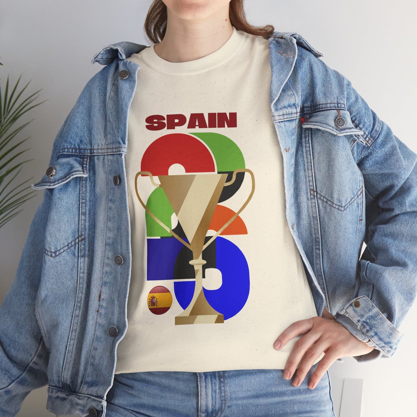 Spain Football T-Shirt - Unisex Spain Soccer Fan Tee with Flag (2026)