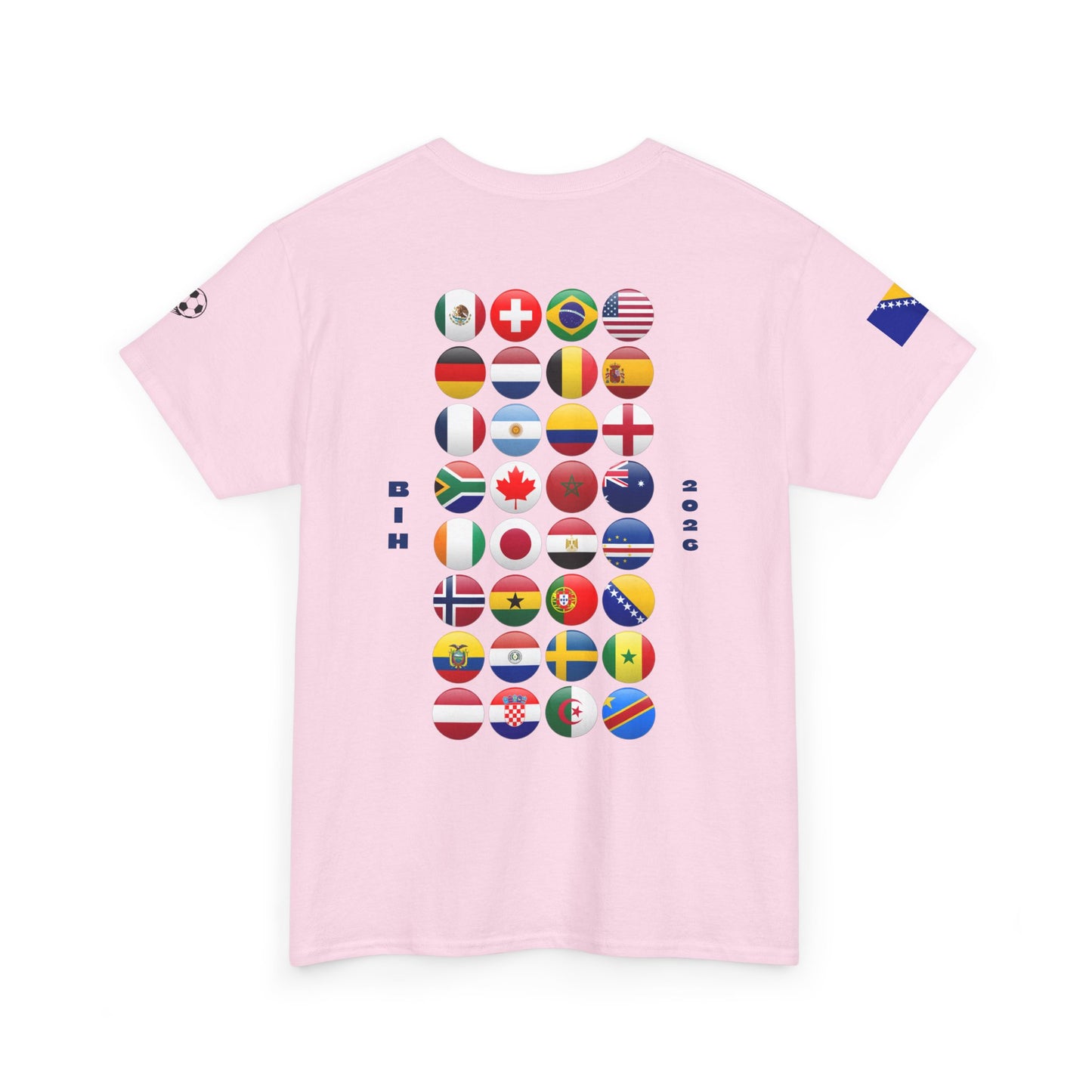 Bosnia and Herzegovina Football T-Shirt - Unisex Bosnia and Herzegovina Soccer Fan Tee with Flag (2026)