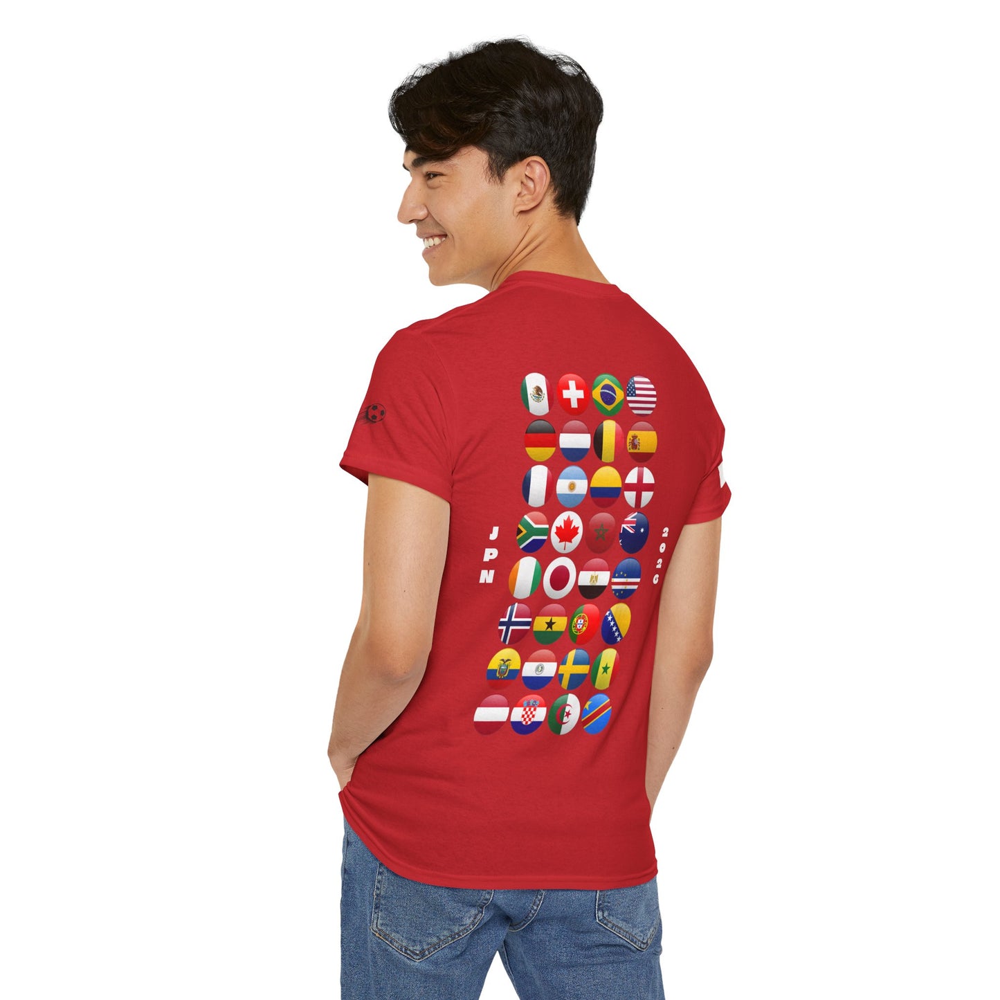 Japan Football T-Shirt - Unisex Japan Soccer Fan Tee with Flag (2026)