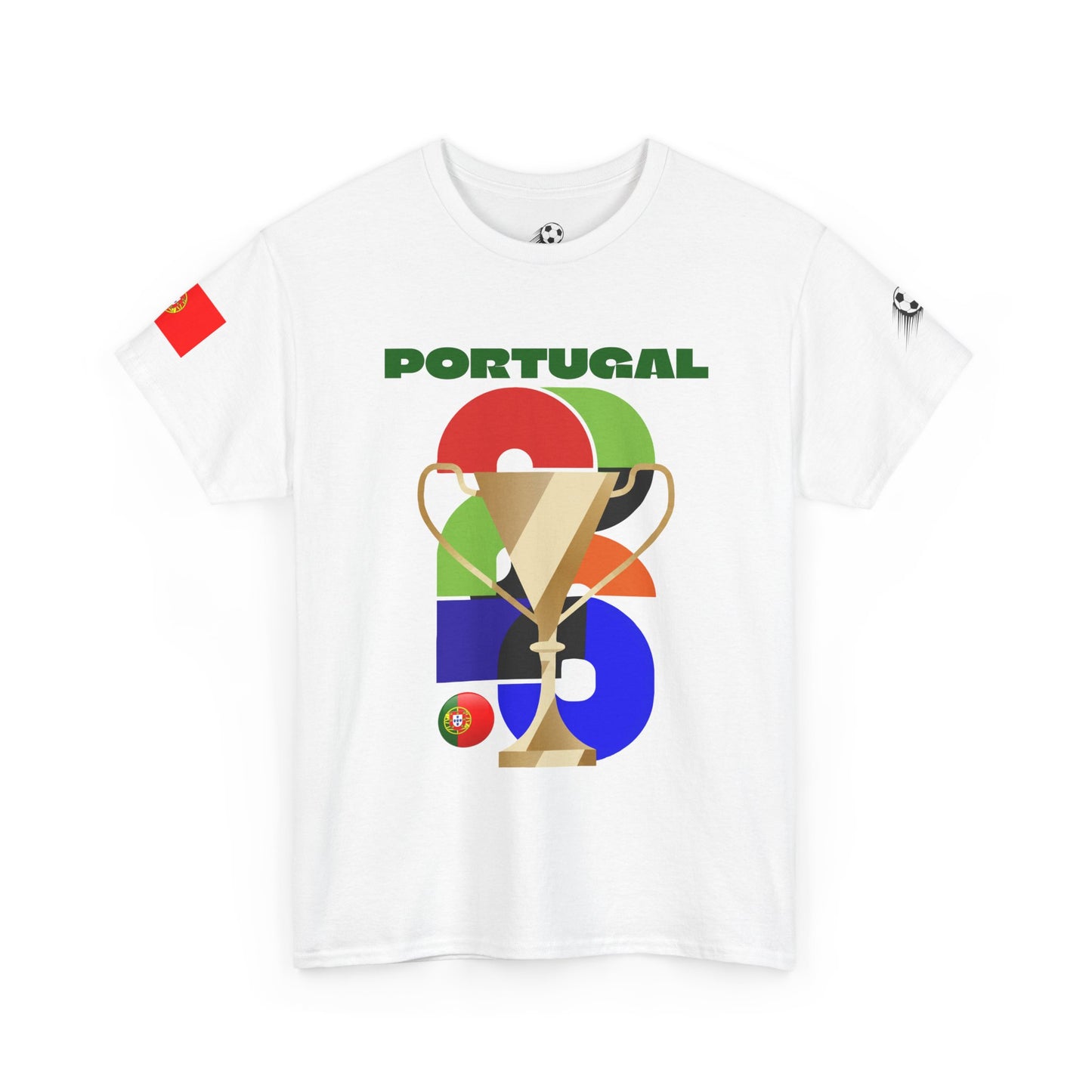 Portugal Football T-Shirt - Unisex Portugal Soccer Fan Tee with Flag (2026)