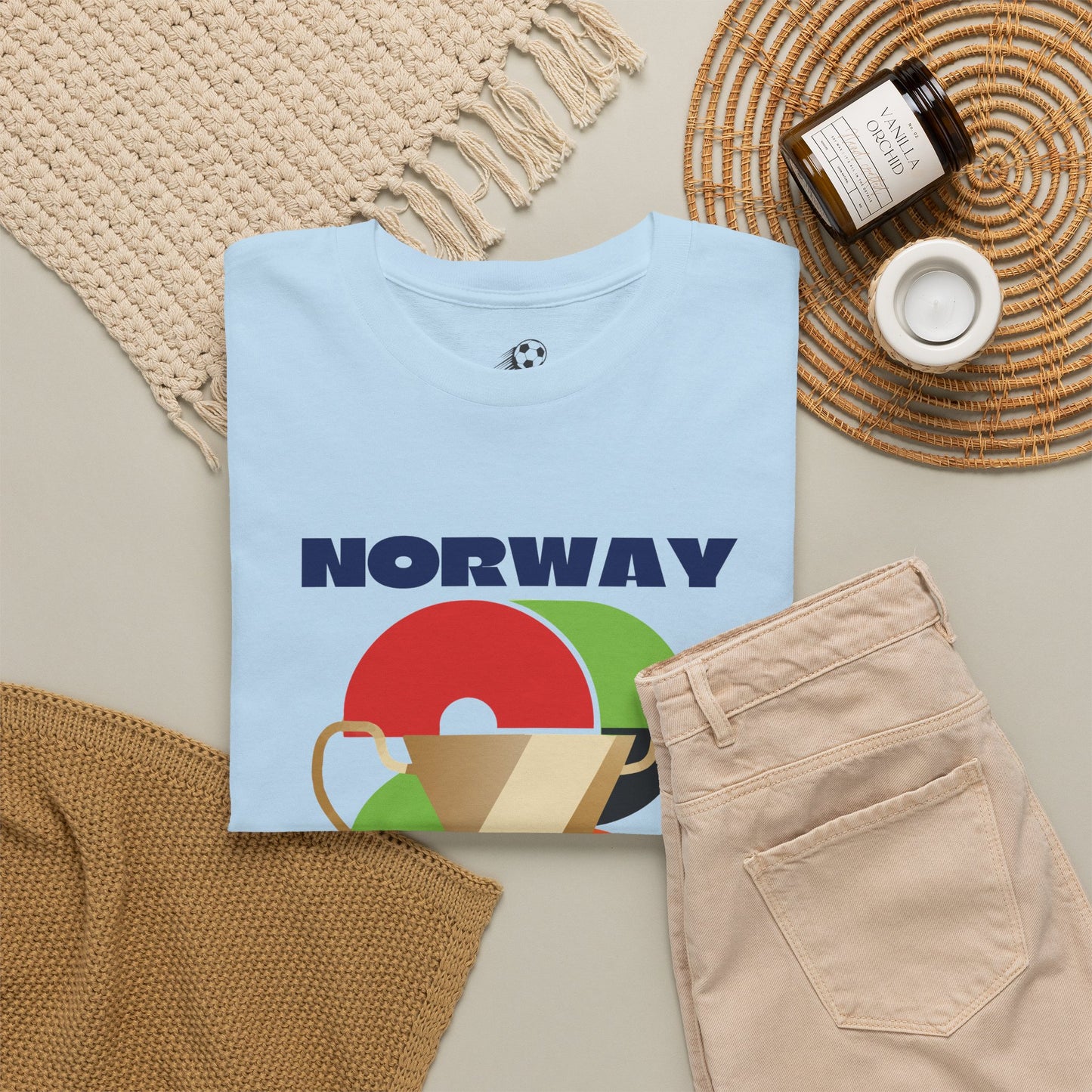 Norway Football T-Shirt - Unisex Norway Soccer Fan Tee with Flag (2026)