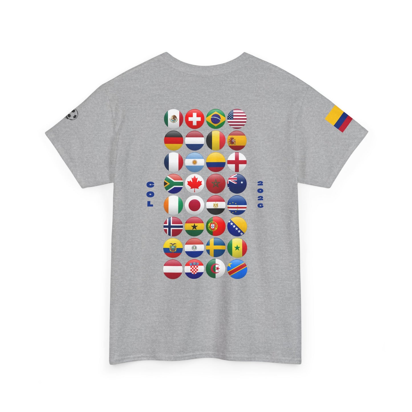 Colombia Football T-Shirt - Unisex Colombia Soccer Fan Tee with Flag (2026)