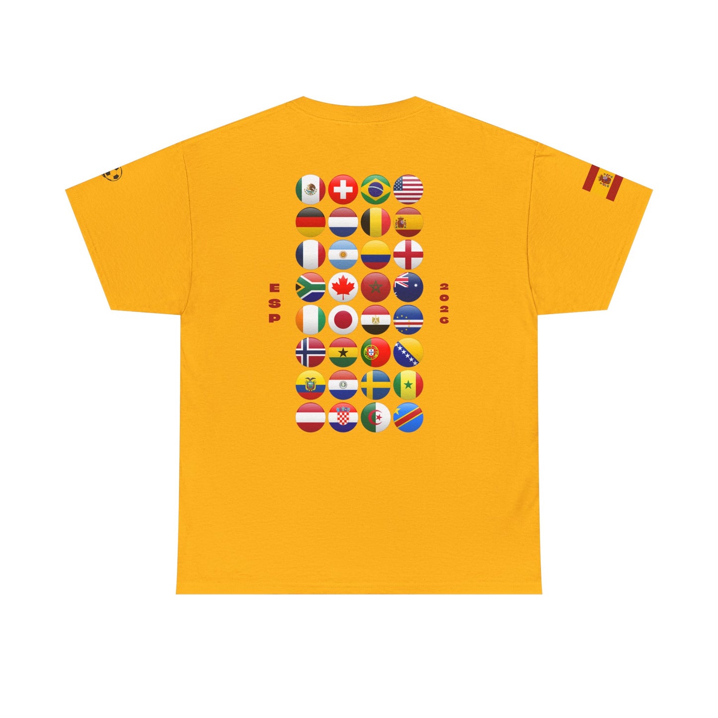 Spain Football T-Shirt - Unisex Spain Soccer Fan Tee with Flag (2026)