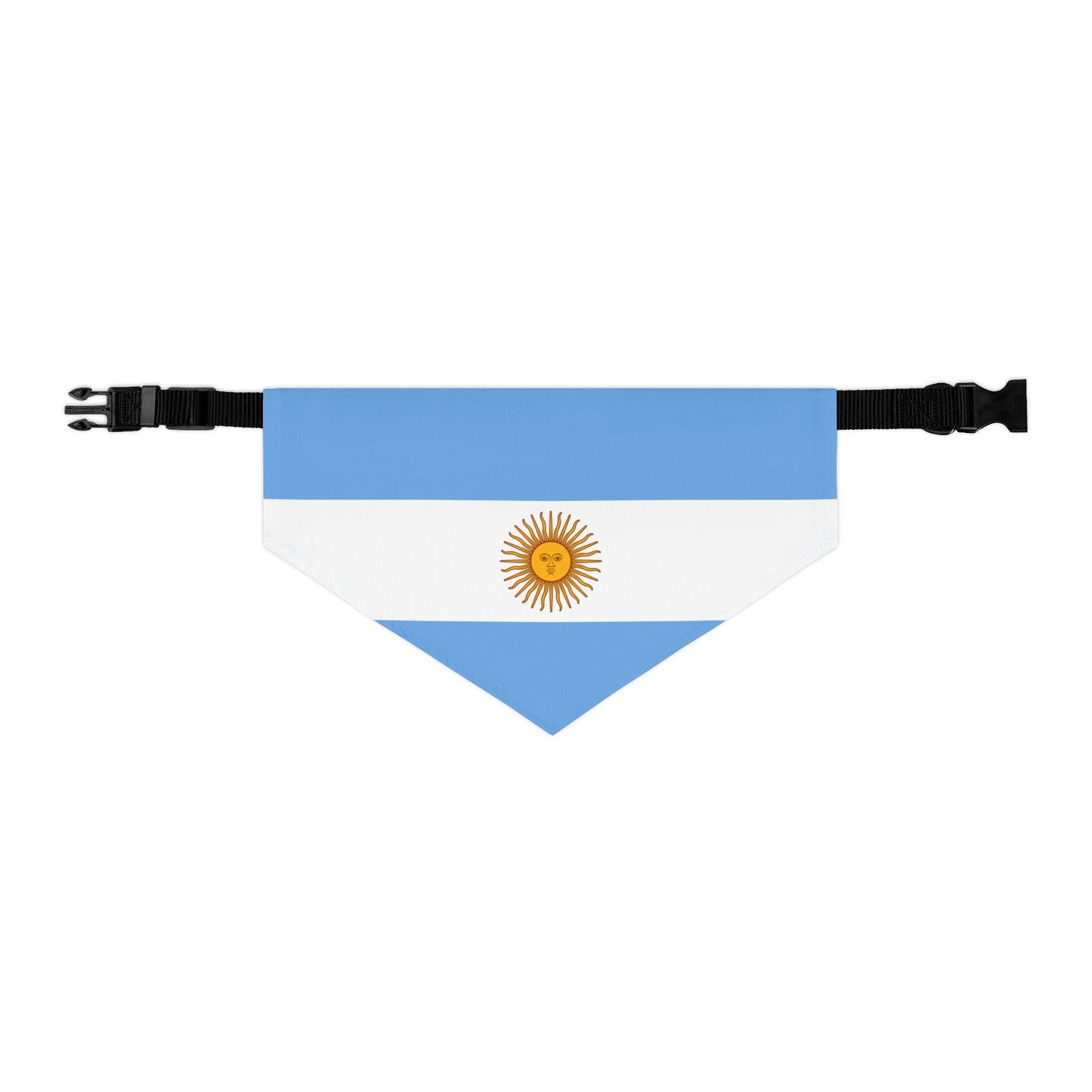 Argentina Soccer Dog Bandana — Argentine Flag Snap-On Pet Bandana, Fan Gear