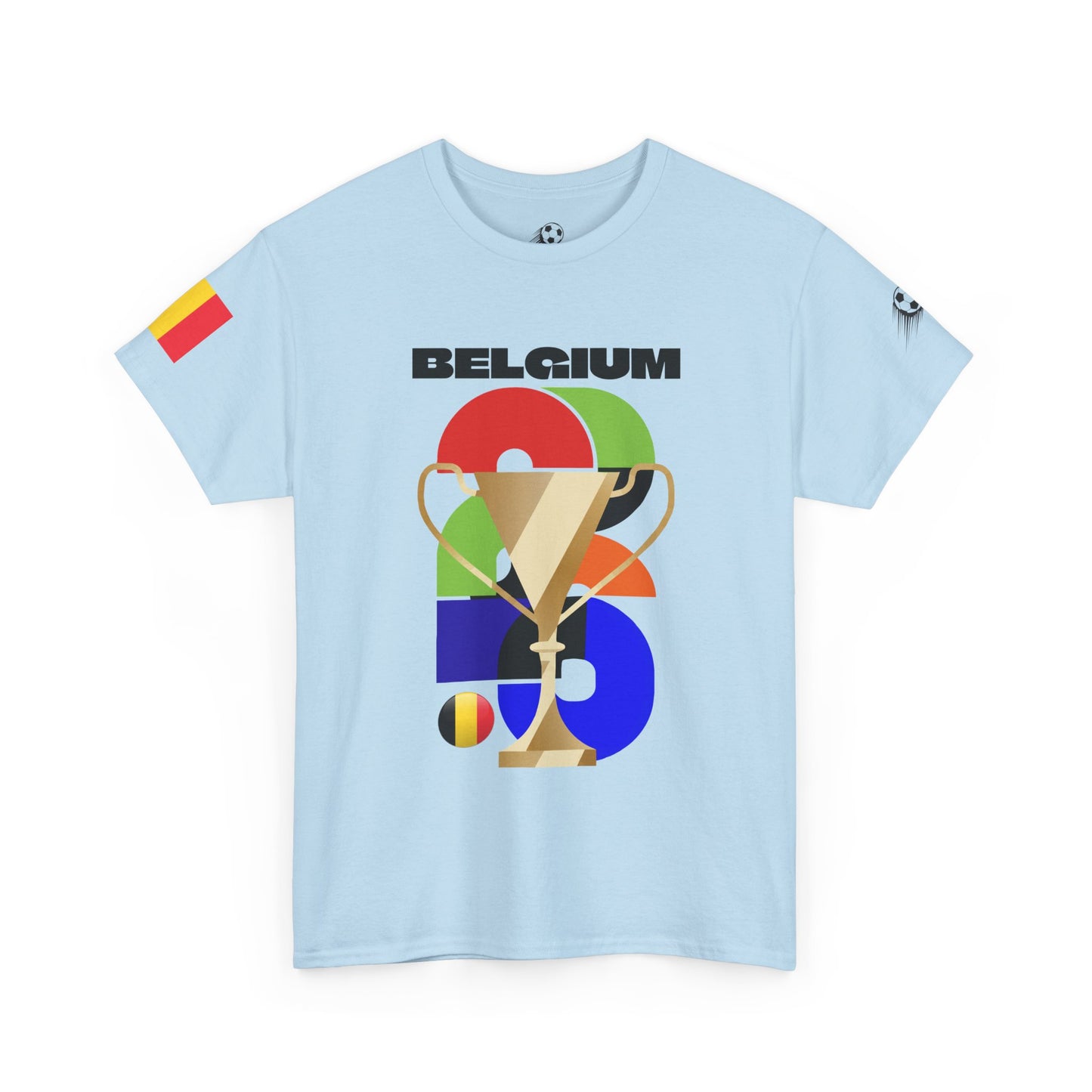 Belgium Football T-Shirt - Unisex Belgium Soccer Fan Tee with Flag (2026)