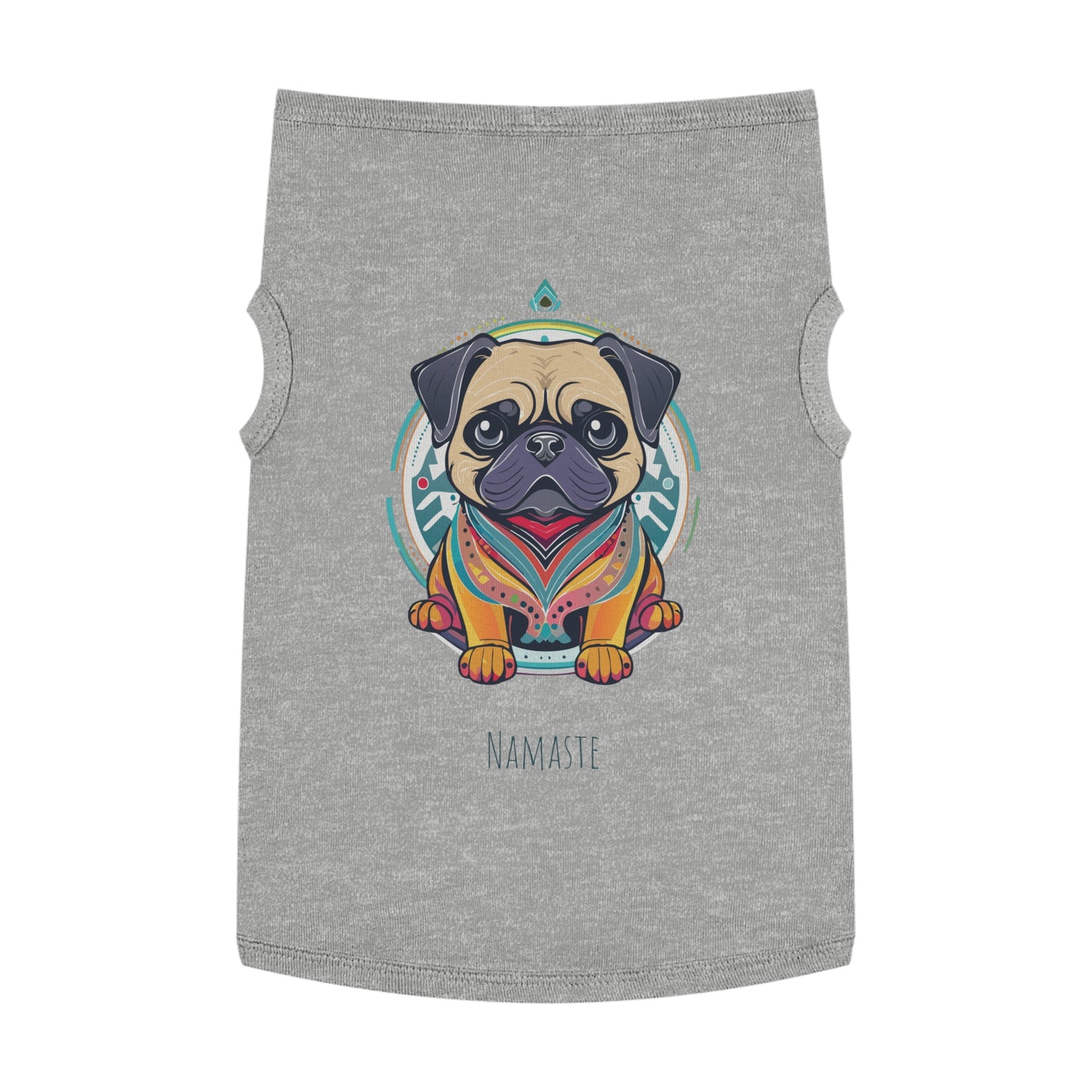 Namaste Pug Pet Tank Top, Stylish Dog Apparel, Yoga Pet Wear, Pet Summer Outfit, Dog Lover Gift, Funny Dog Shirt