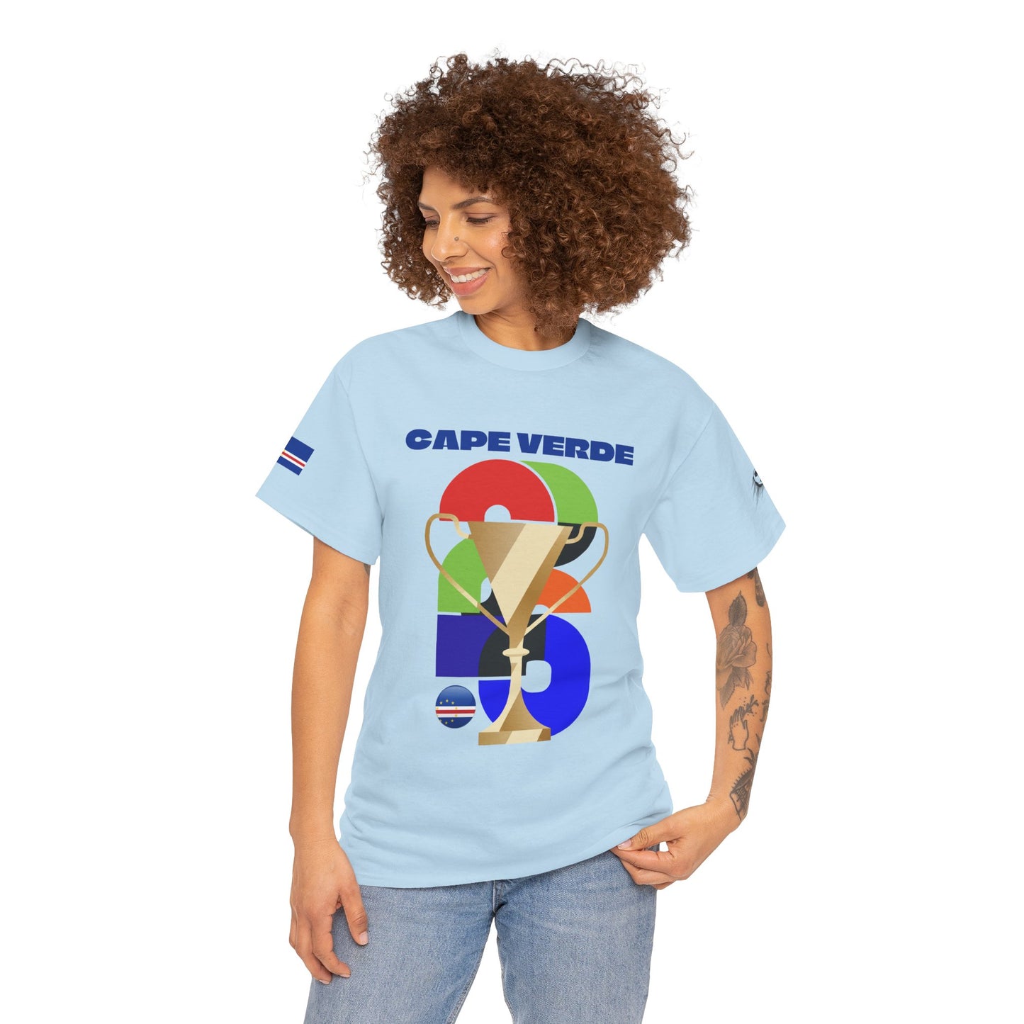 Cape Verde Football T-Shirt - Unisex Cape Verde Soccer Fan Tee with Flag (2026)