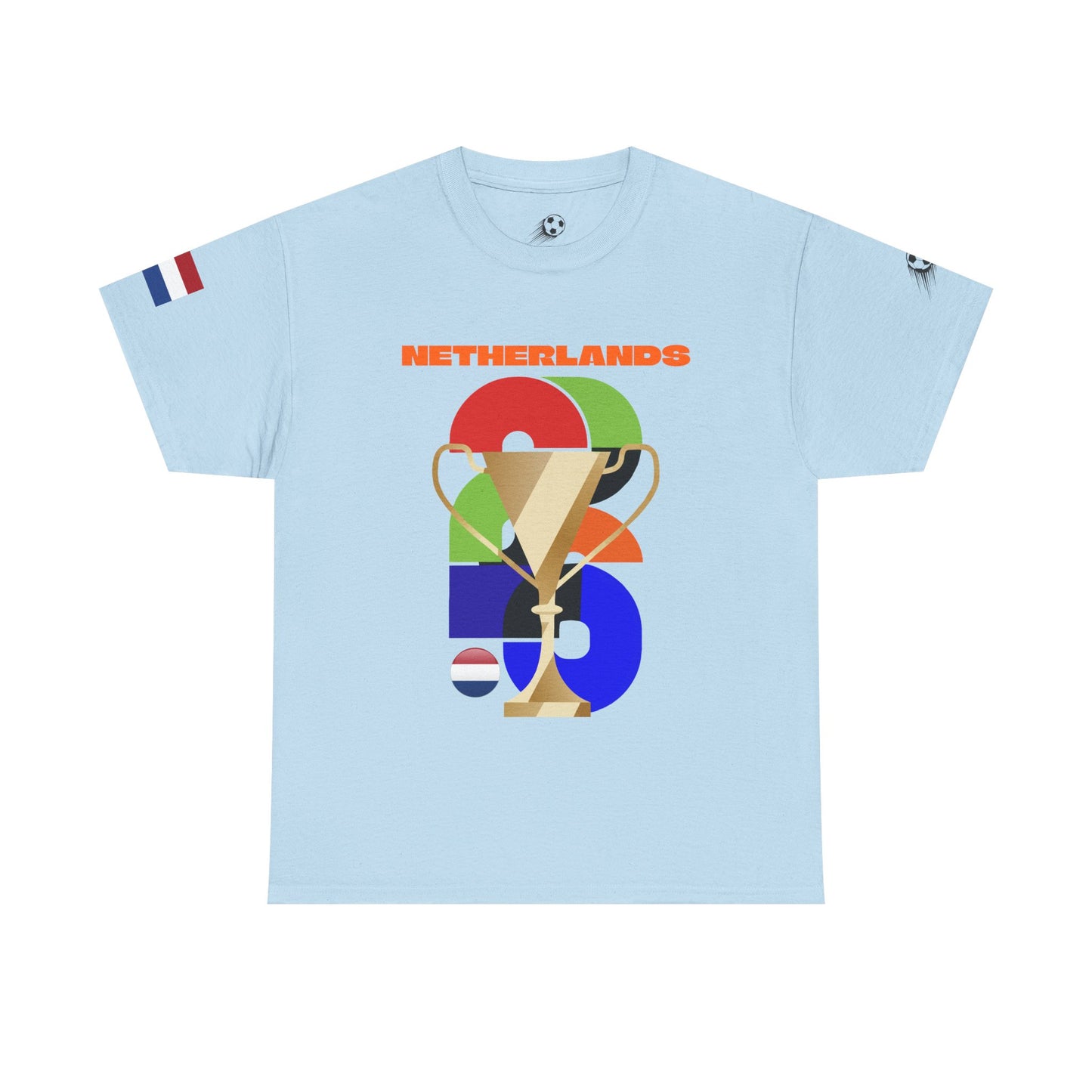 Netherlands Football T-Shirt - Unisex Netherlands Soccer Fan Tee with Flag (2026)