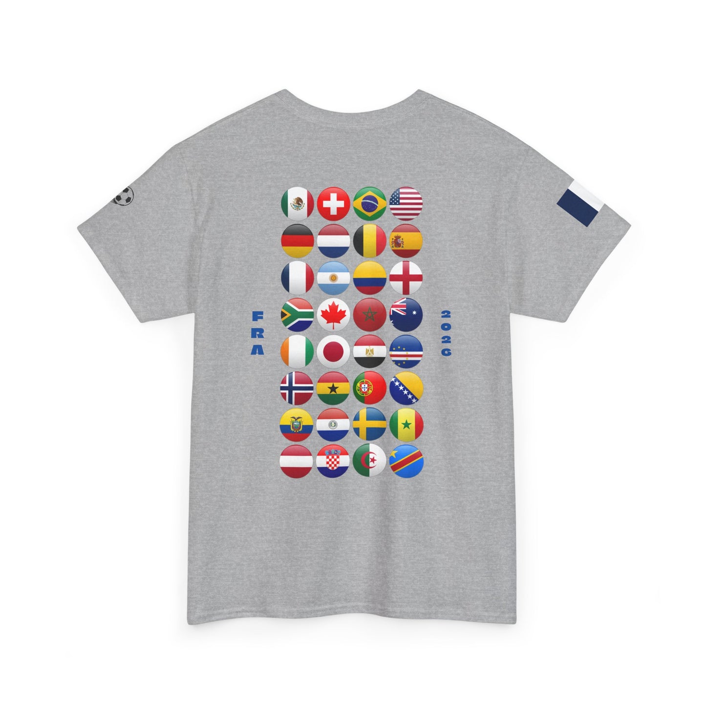 France Football T-Shirt - Unisex France Soccer Fan Tee with Flag (2026)