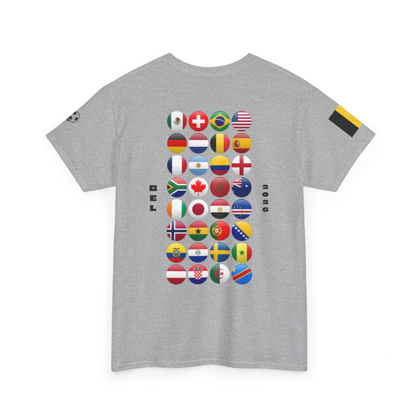 Belgium Football T-Shirt - Unisex Belgium Soccer Fan Tee with Flag (2026)