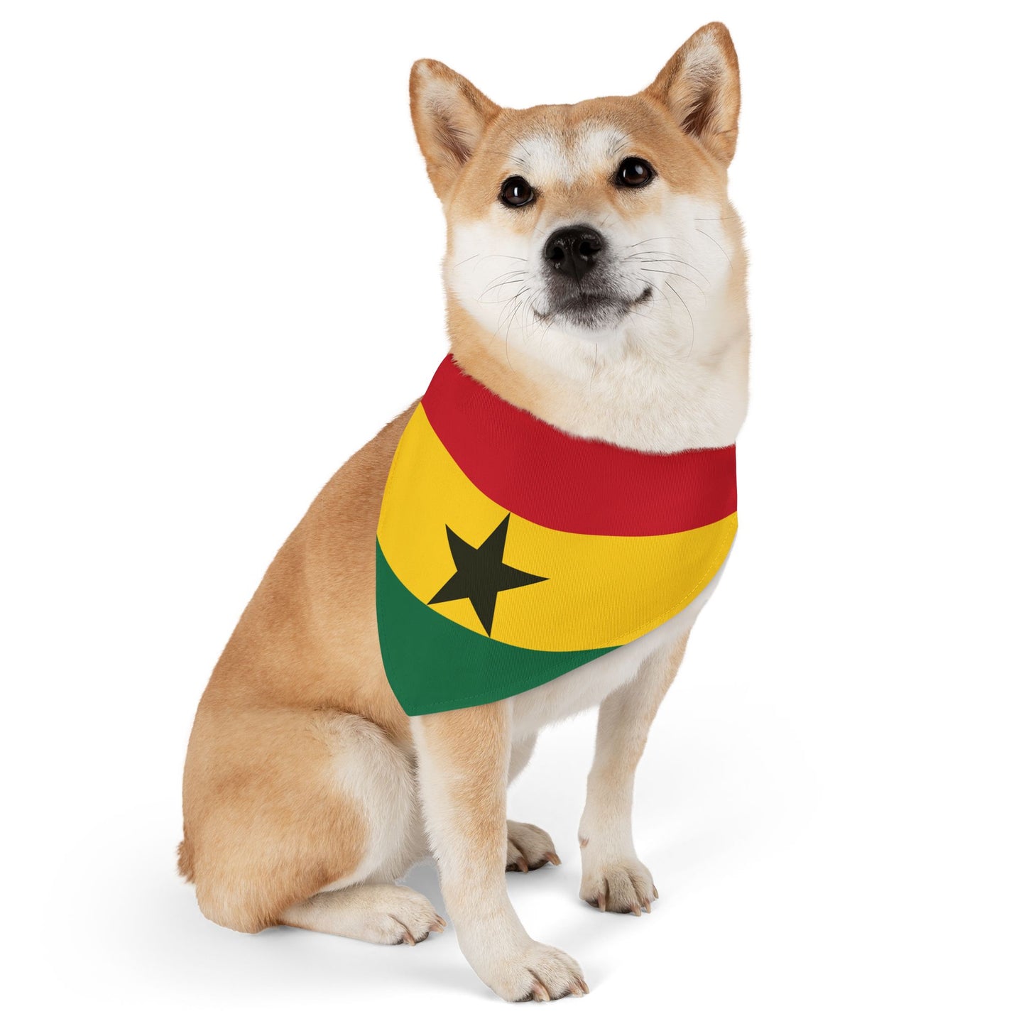 Ghana Soccer Dog Bandana — Ghanaian Flag Snap-On Pet Bandana, Fan Gear