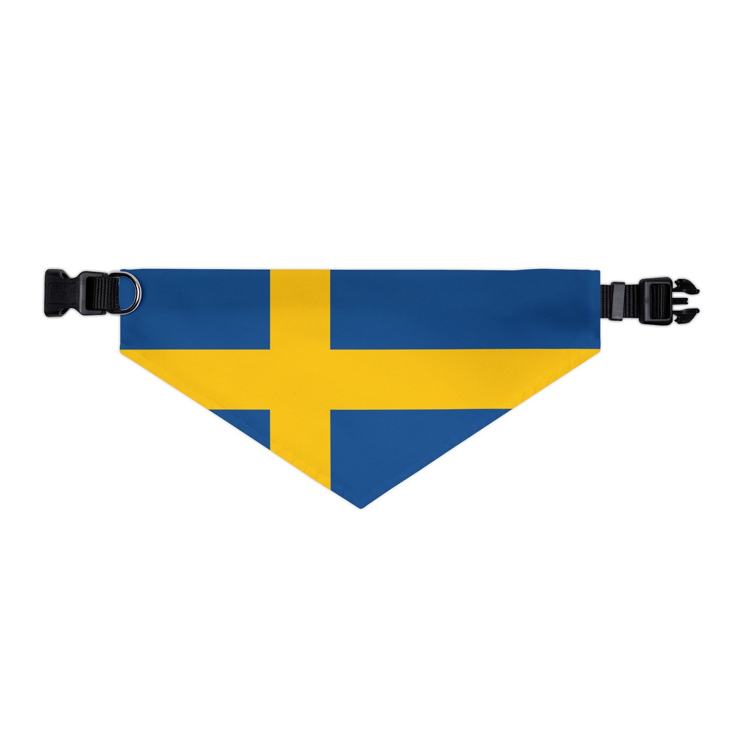 Sweden Soccer Dog Bandana — Swedish Flag Snap-On Pet Bandana, Fan Gear
