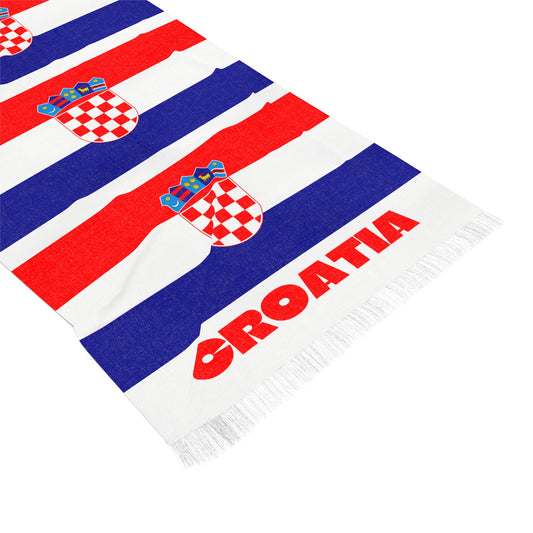 Croatia Soccer Scarf - Croatia Football Supporter Scarf with Flag (2026)