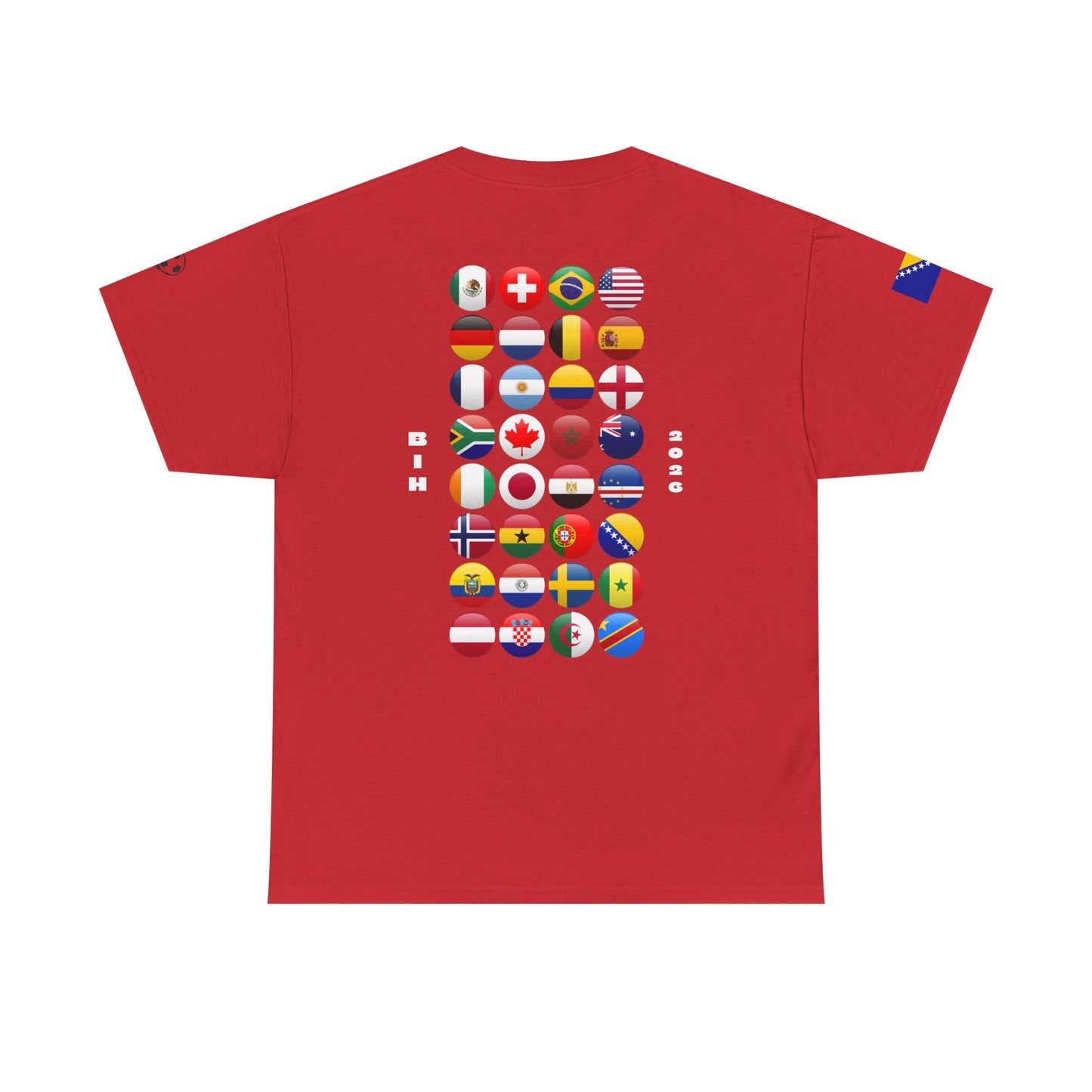 Bosnia and Herzegovina Football T-Shirt - Unisex Bosnia and Herzegovina Soccer Fan Tee with Flag (2026)