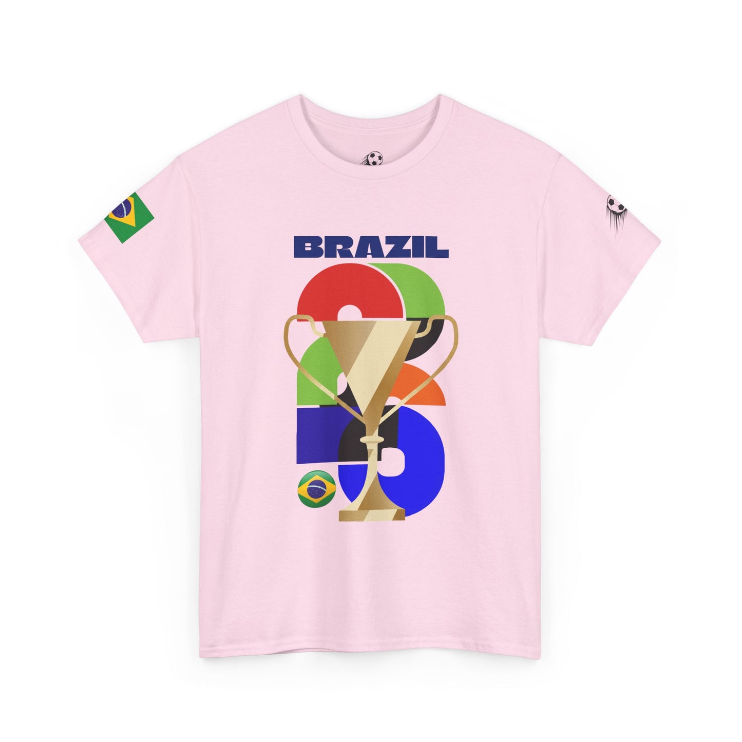 Brazil Football T-Shirt - Unisex Brazil Soccer Fan Tee with Flag (2026)