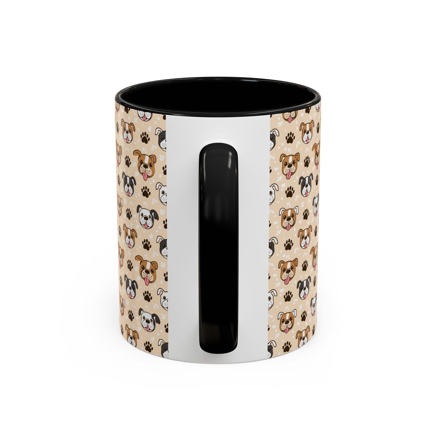 Coffee Mug, English Bulldog and Paw Print Print, Dog Lover Gift, Animal Lover, Pet Owner, Cute Mug, Ceramic Cup