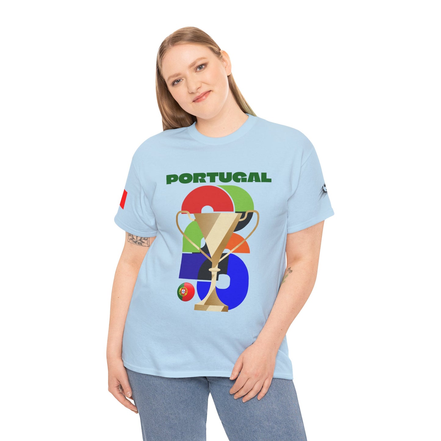 Portugal Football T-Shirt - Unisex Portugal Soccer Fan Tee with Flag (2026)