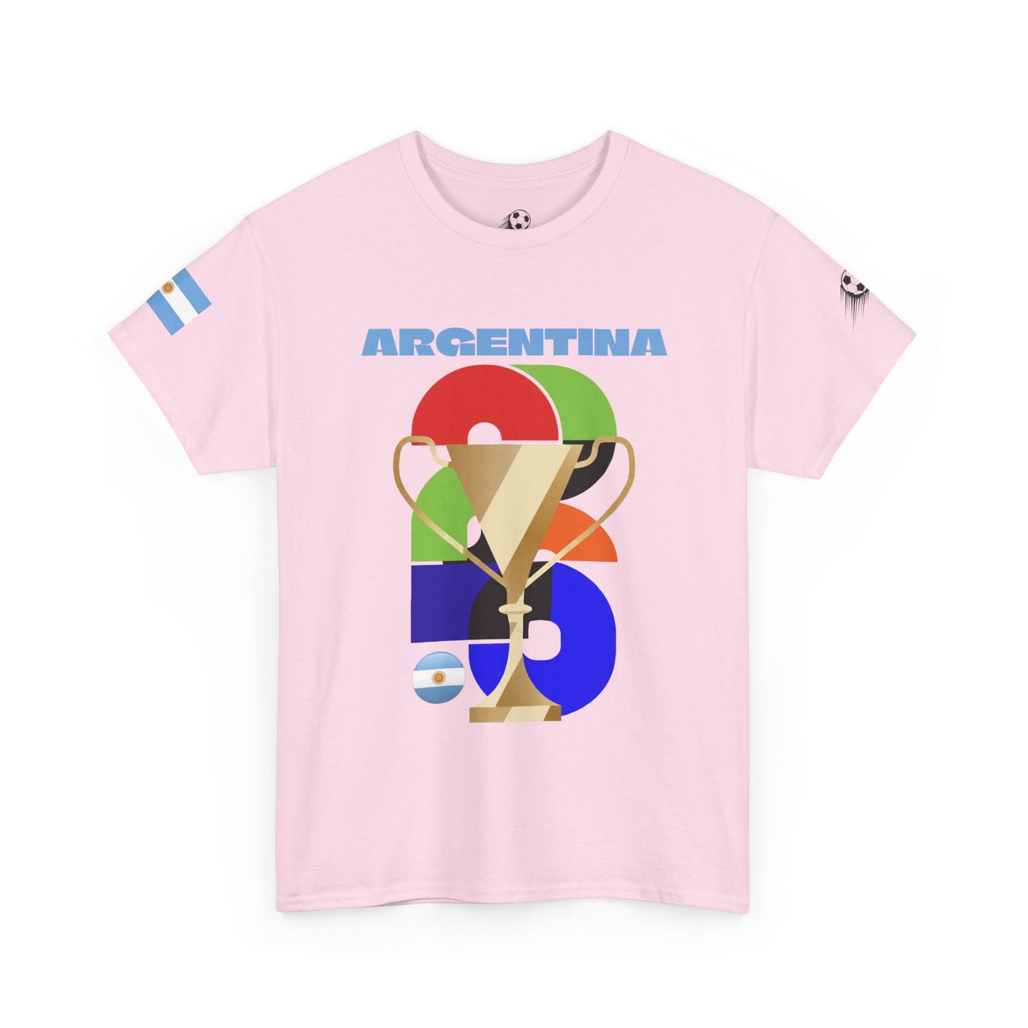 Argentina Football T-Shirt - Unisex Argentina Soccer Fan Tee with Flag (2026)