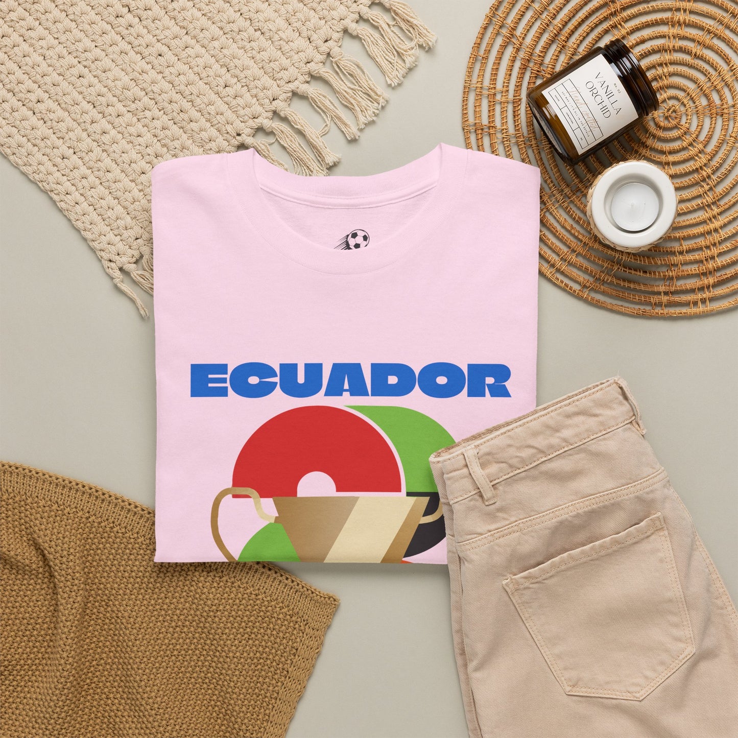 Ecuador Football T-Shirt - Unisex Ecuador Soccer Fan Tee with Flag (2026)