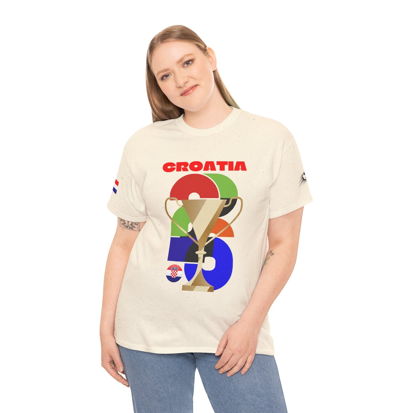 Croatia Football T-Shirt - Unisex Croatia Soccer Fan Tee with Flag (2026)