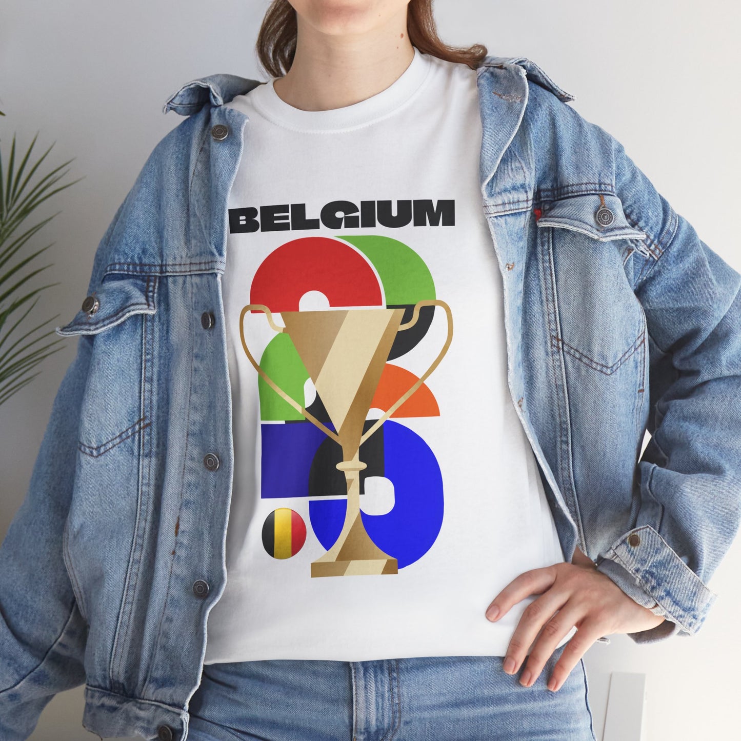 Belgium Football T-Shirt - Unisex Belgium Soccer Fan Tee with Flag (2026)