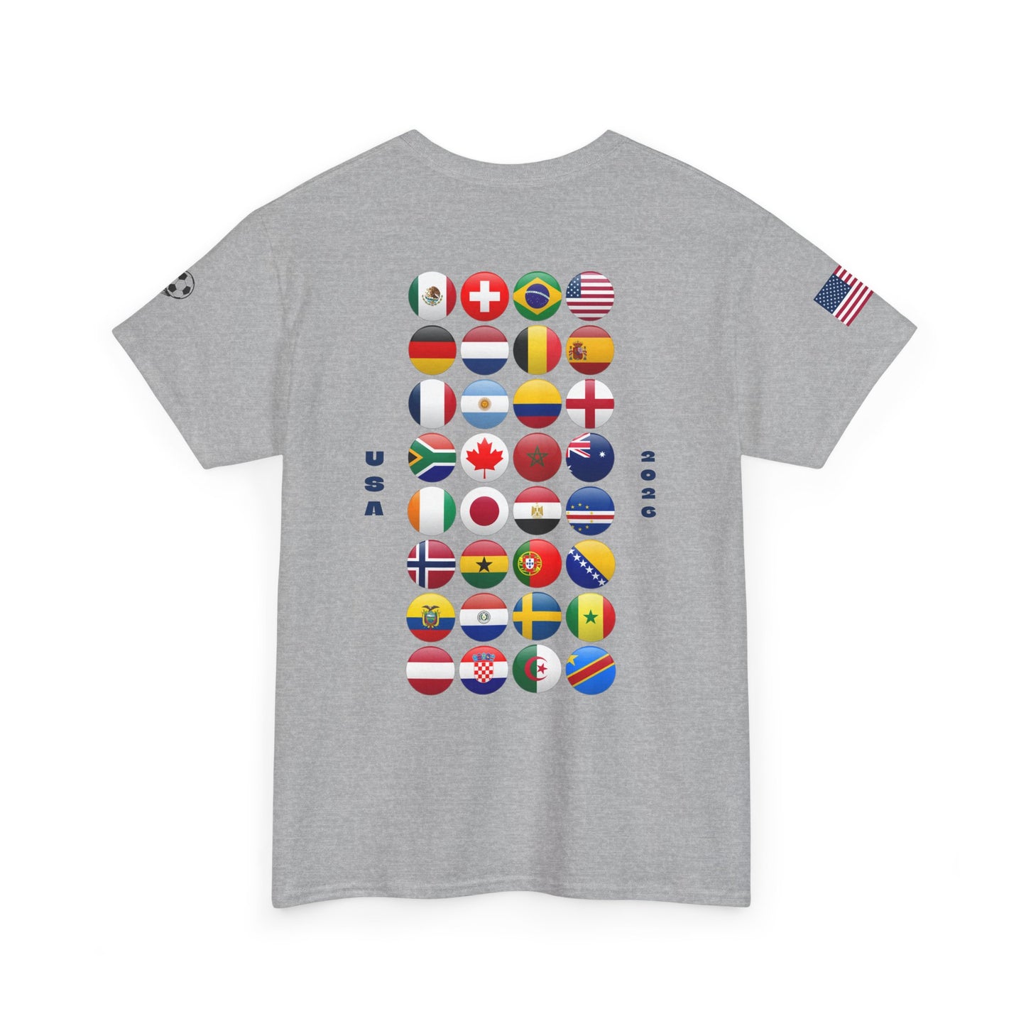 United States Football T-Shirt - Unisex United States Soccer Fan Tee with Flag (2026)