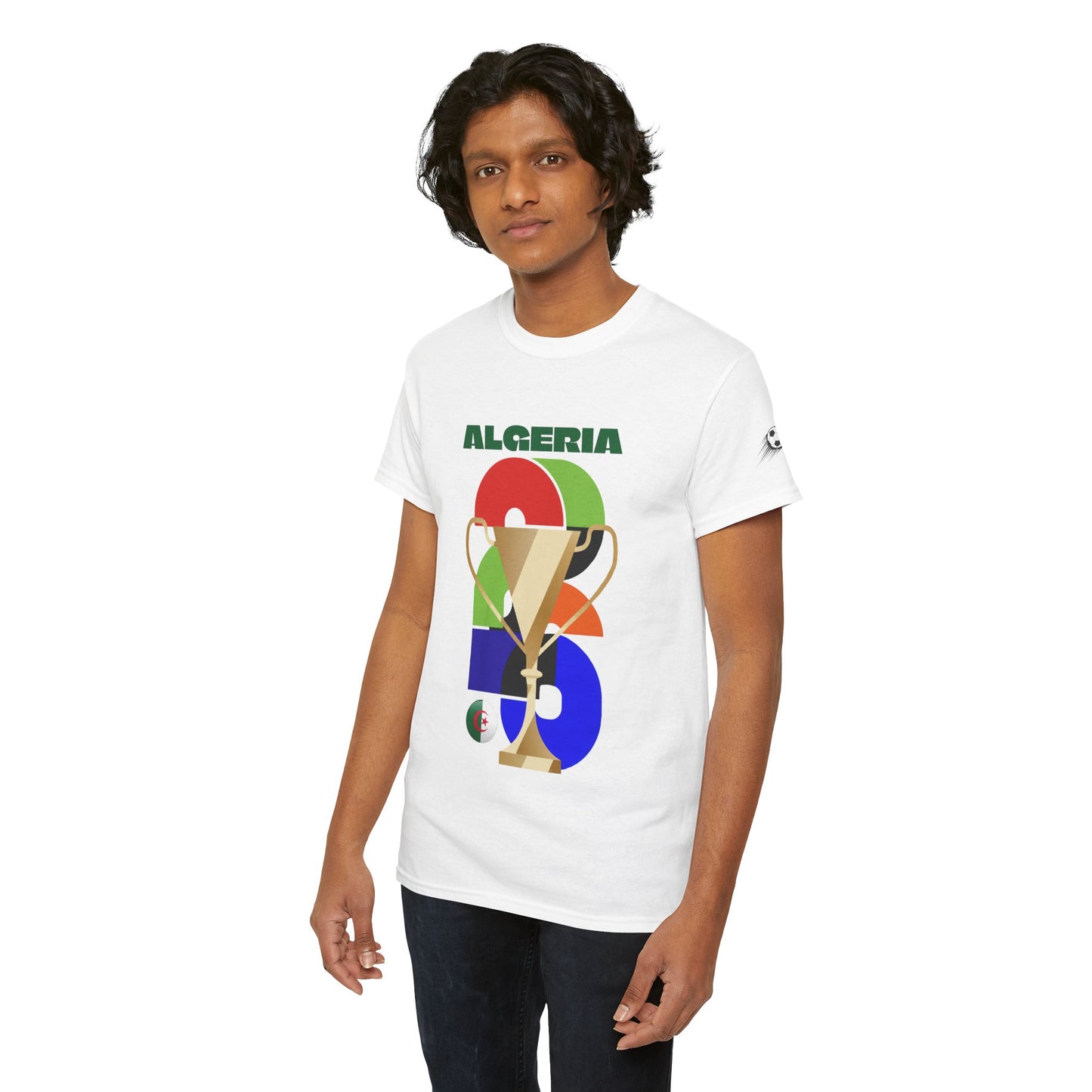 Algeria Football T-Shirt - Unisex Algeria Soccer Fan Tee with Flag (2026)
