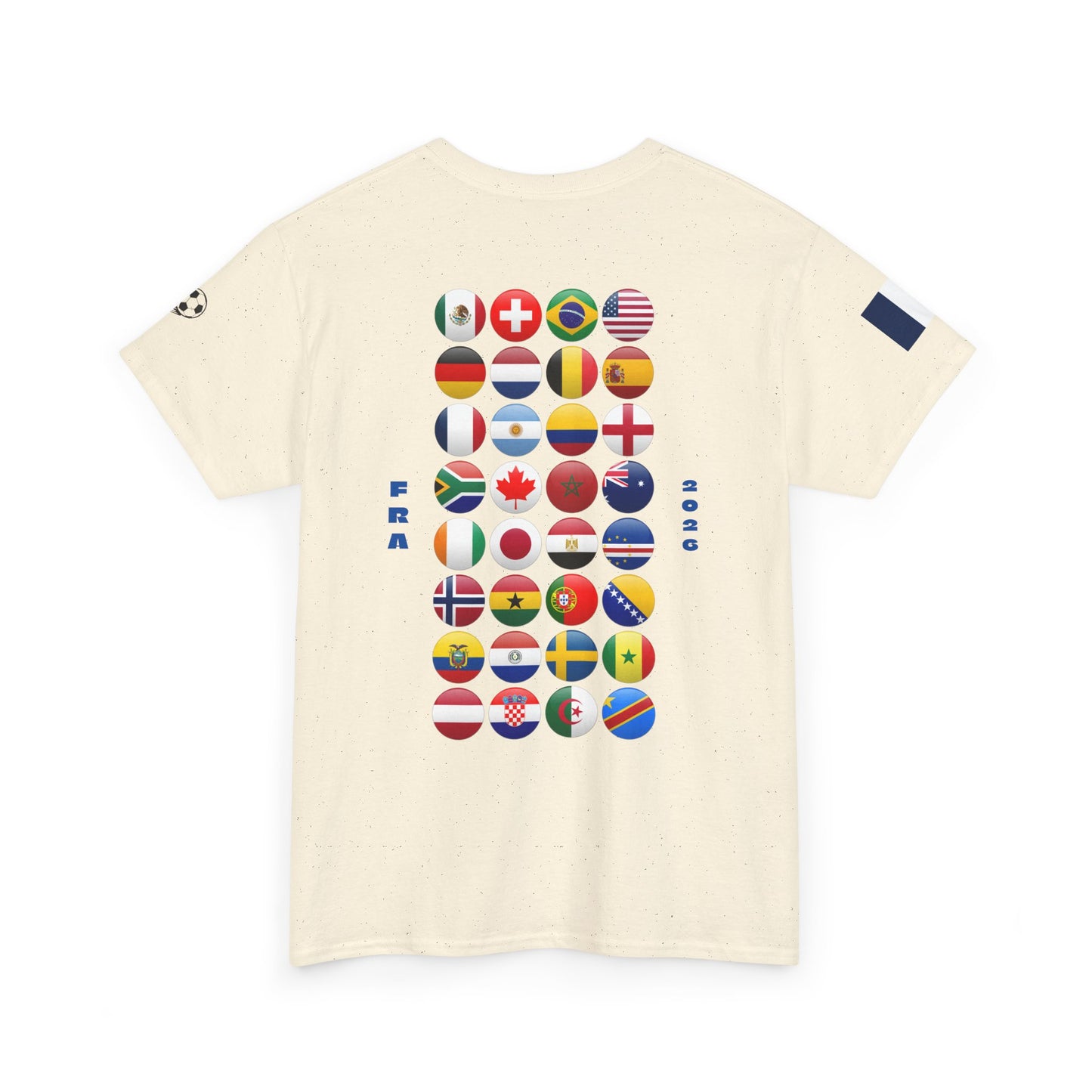 France Football T-Shirt - Unisex France Soccer Fan Tee with Flag (2026)