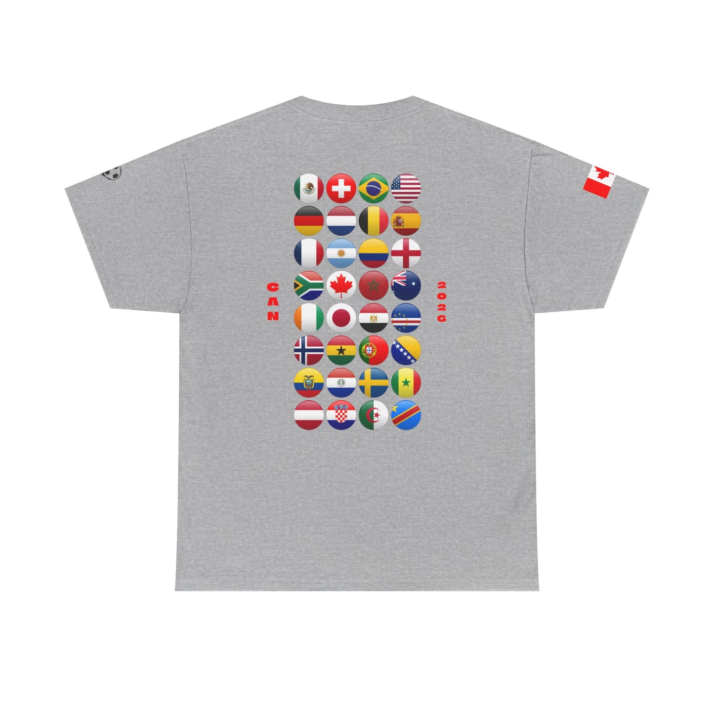 Canada Football T-Shirt - Unisex Canada Soccer Fan Tee with Flag (2026)