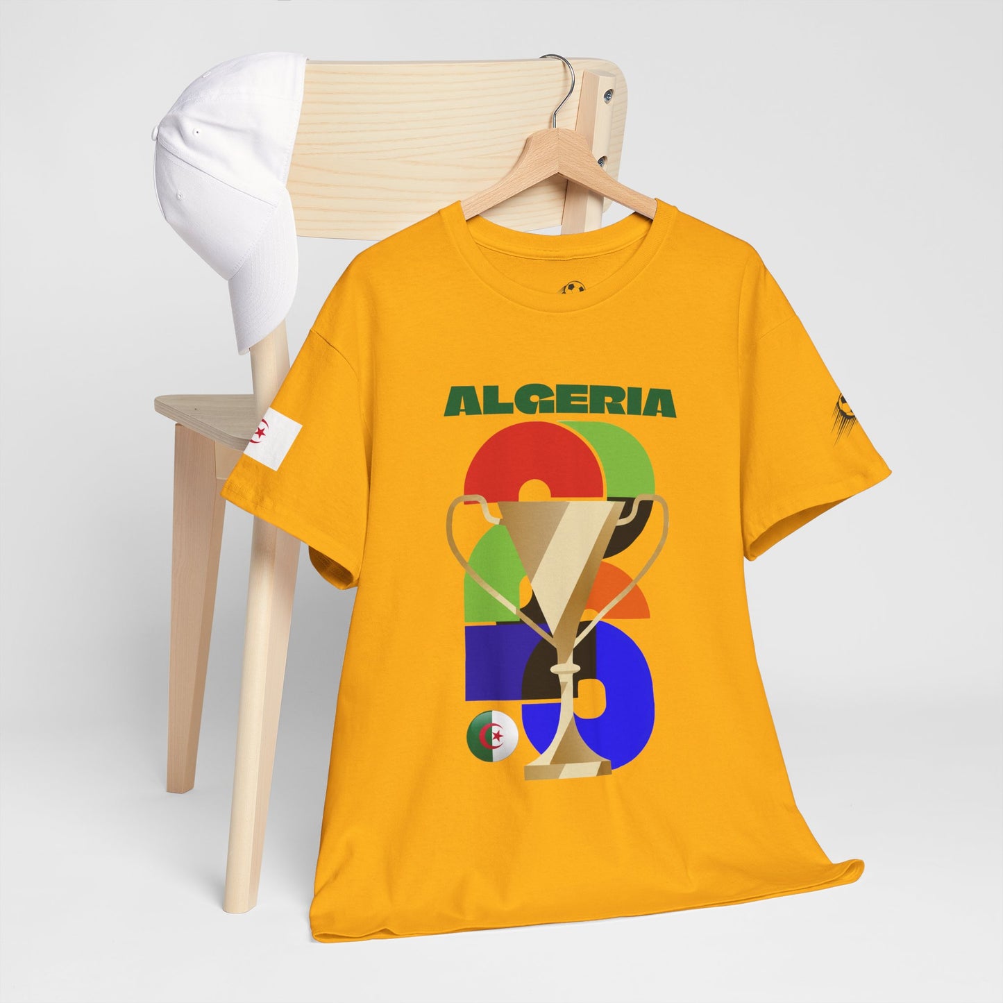Algeria Football T-Shirt - Unisex Algeria Soccer Fan Tee with Flag (2026)