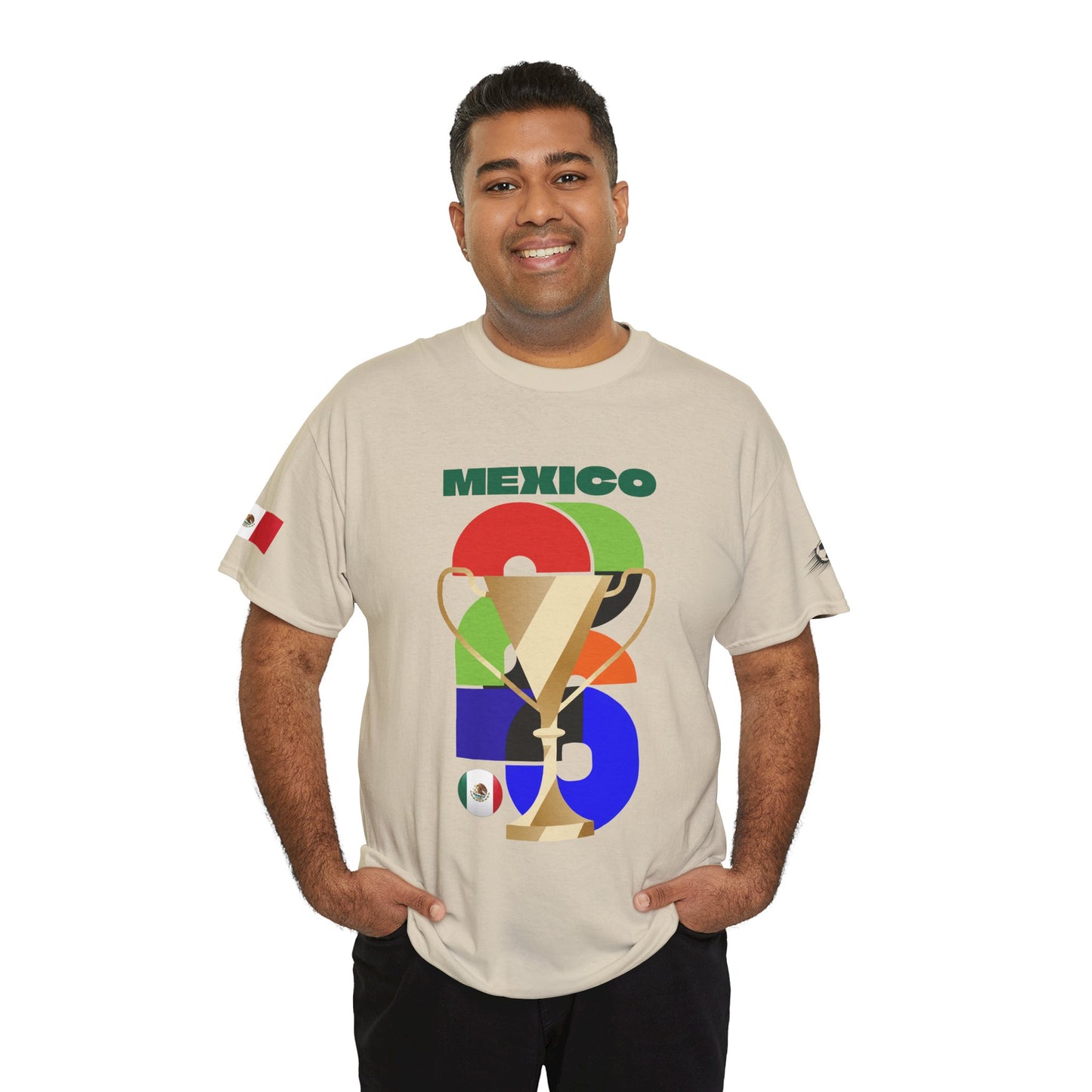 Mexico Football T-Shirt - Unisex Mexico Soccer Fan Tee with Flag (2026)
