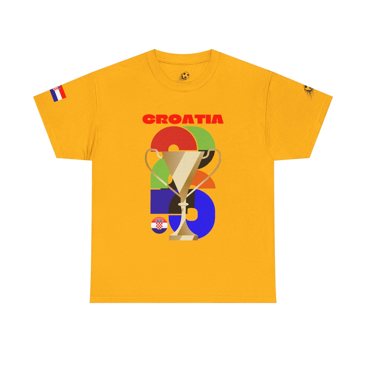Croatia Football T-Shirt - Unisex Croatia Soccer Fan Tee with Flag (2026)