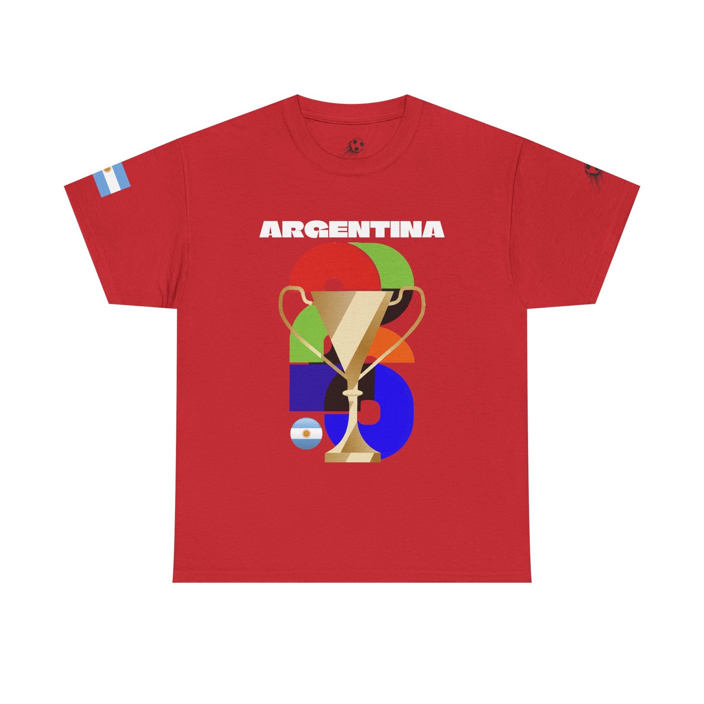 Argentina Football T-Shirt - Unisex Argentina Soccer Fan Tee with Flag (2026)