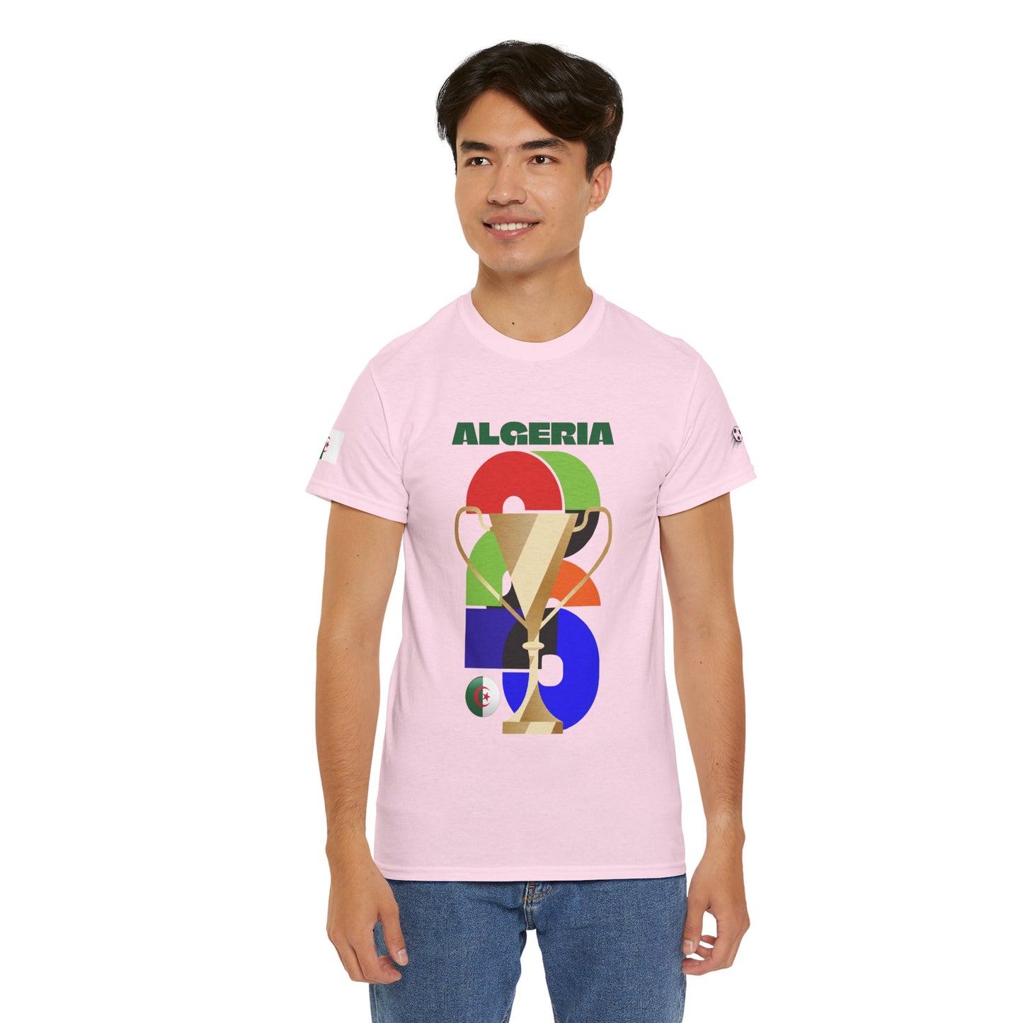Algeria Football T-Shirt - Unisex Algeria Soccer Fan Tee with Flag (2026)