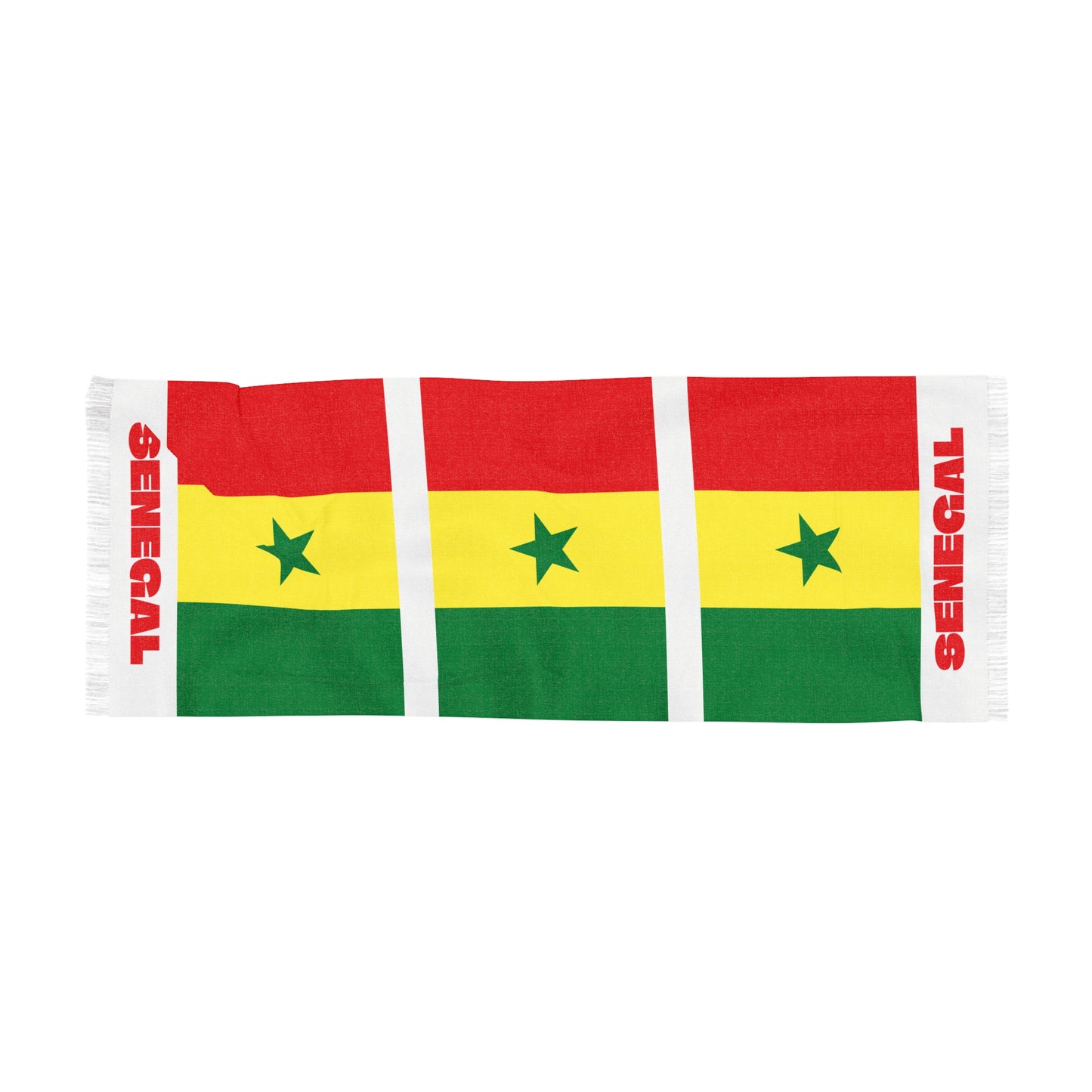 Senegal Soccer Scarf - Senegal Football Supporter Scarf with Flag (2026)