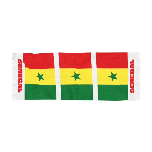 Senegal Soccer Scarf - Senegal Football Supporter Scarf with Flag (2026)