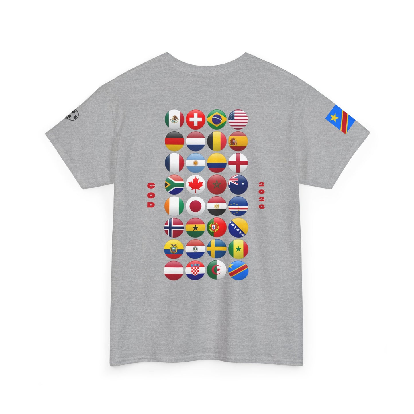 DR Congo Football T-Shirt - Unisex DR Congo Soccer Fan Tee with Flag (2026)